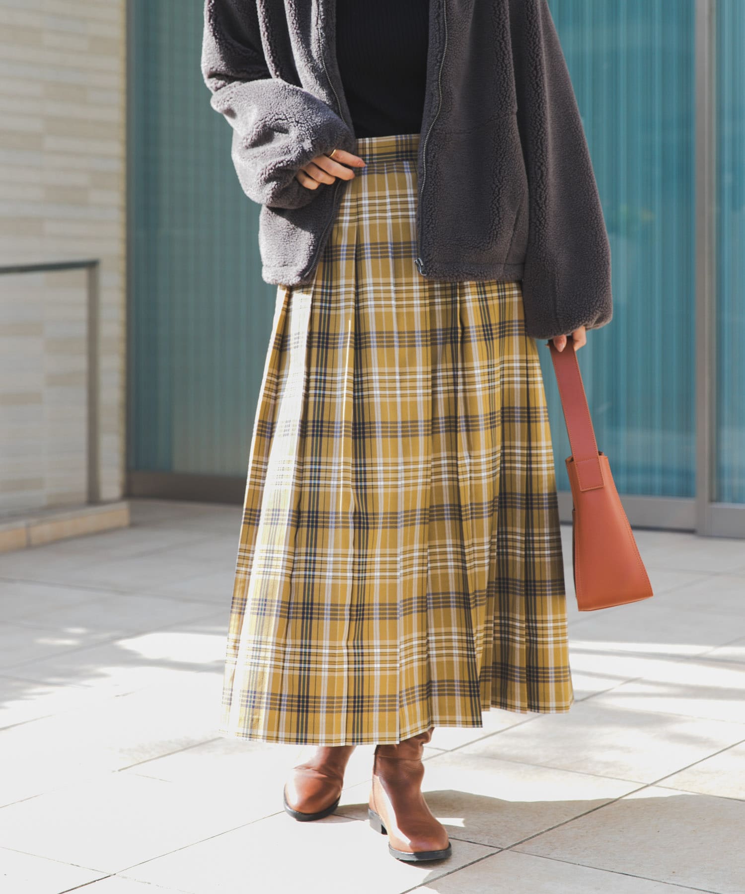 『一部WEB限定カラー』チェックプリーツスカート