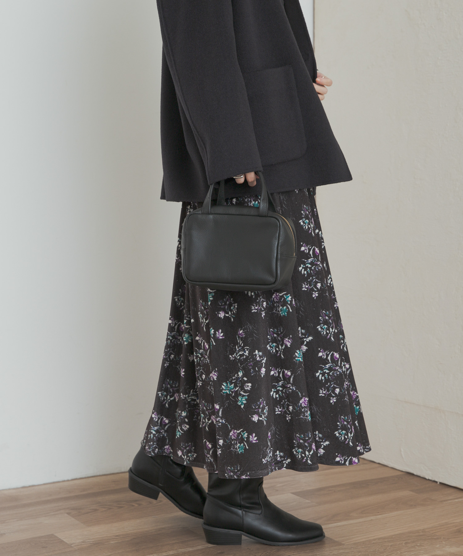 DRIES VAN NOTEN フラワープリントベロアスカート DRIES VAN NOTEN フラワープリントベロアスカート