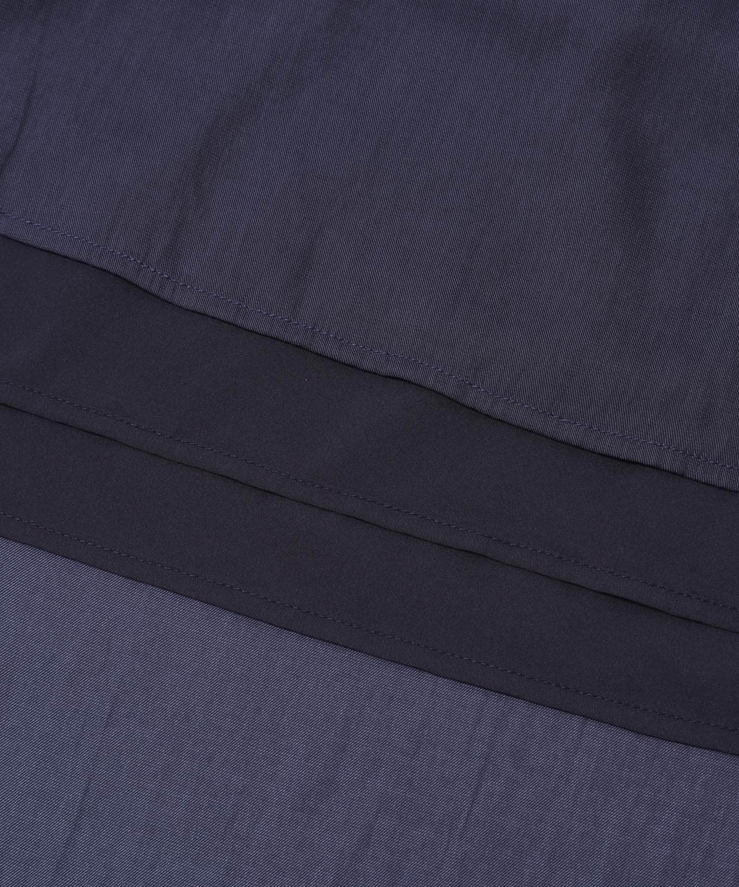 『スタッフ企画』切替ギャザーフレアワンピース NAVY Free