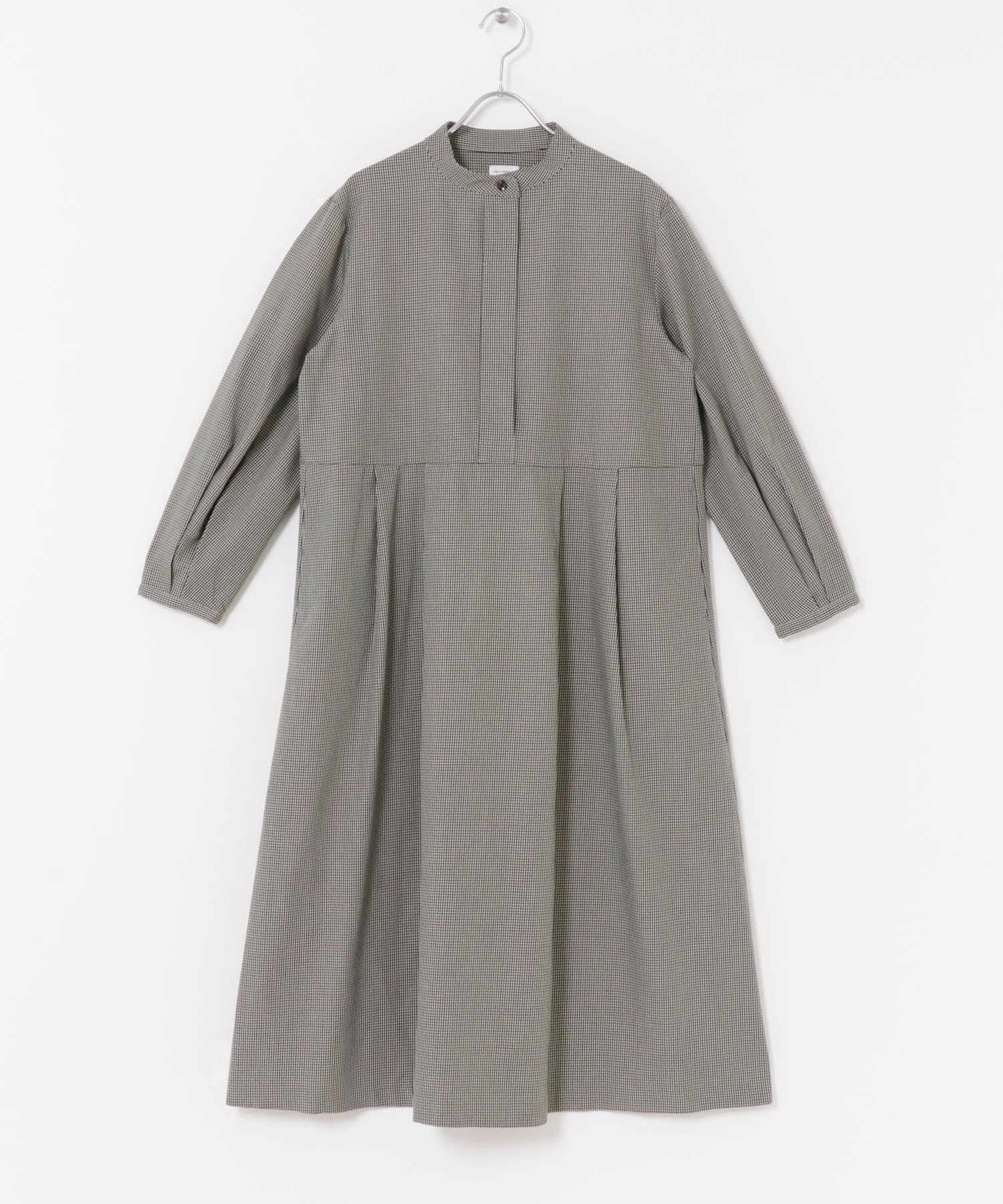 新品タグ付◆ DOORS 『UR TECH』チェック柄バルーンスリーブワンピース UR TECH』チェック柄バルーンスリーブワンピース(M BROWN): ワンピース