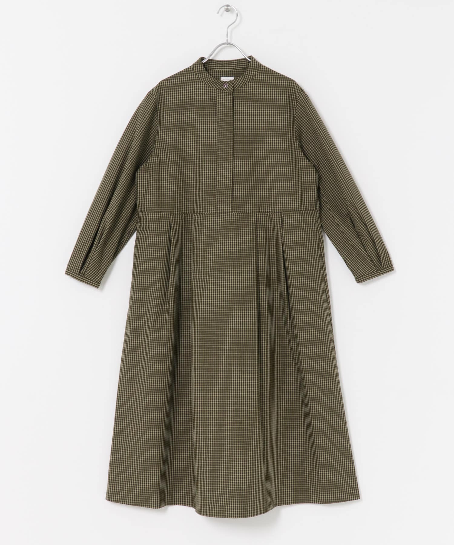 未開封DOORS 『UR TECH』チェック柄バルーンスリーブワンピース UR TECH』チェック柄バルーンスリーブワンピース(M BROWN): ワンピース