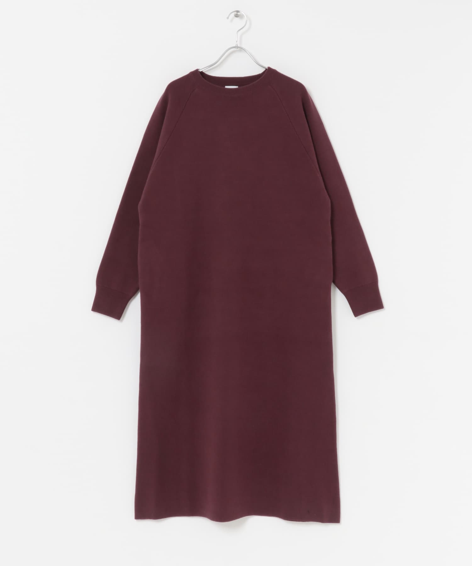 スウェットライクニットワンピース BORDEAUX Free