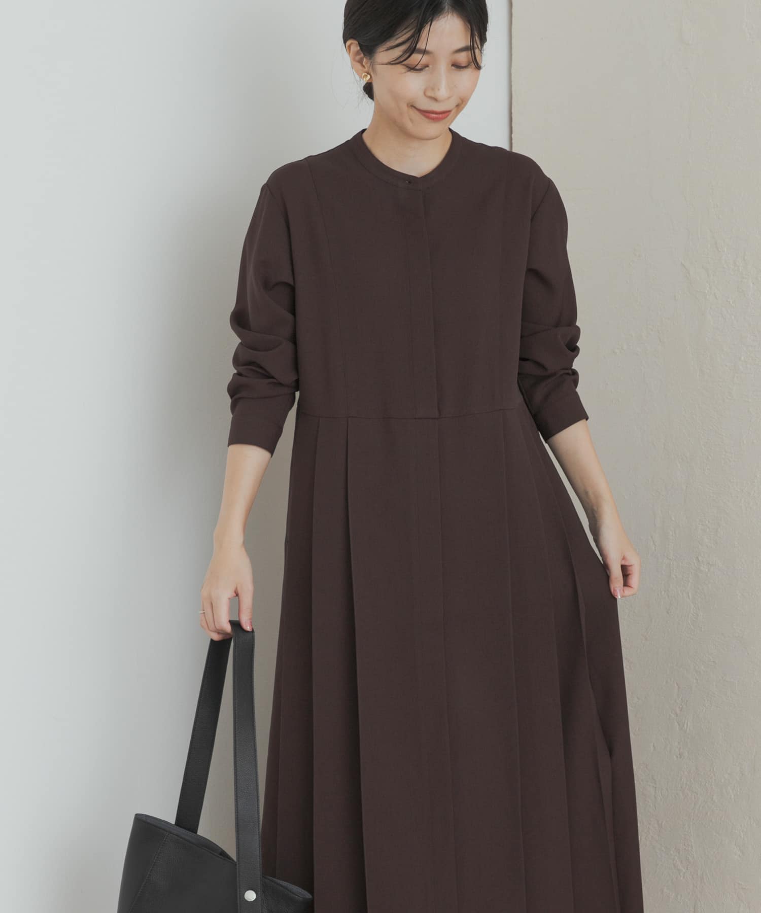 『一部WEB限定カラー』『UR TECH SMOOTHLUXE』サイドプリーツ切替ワンピース