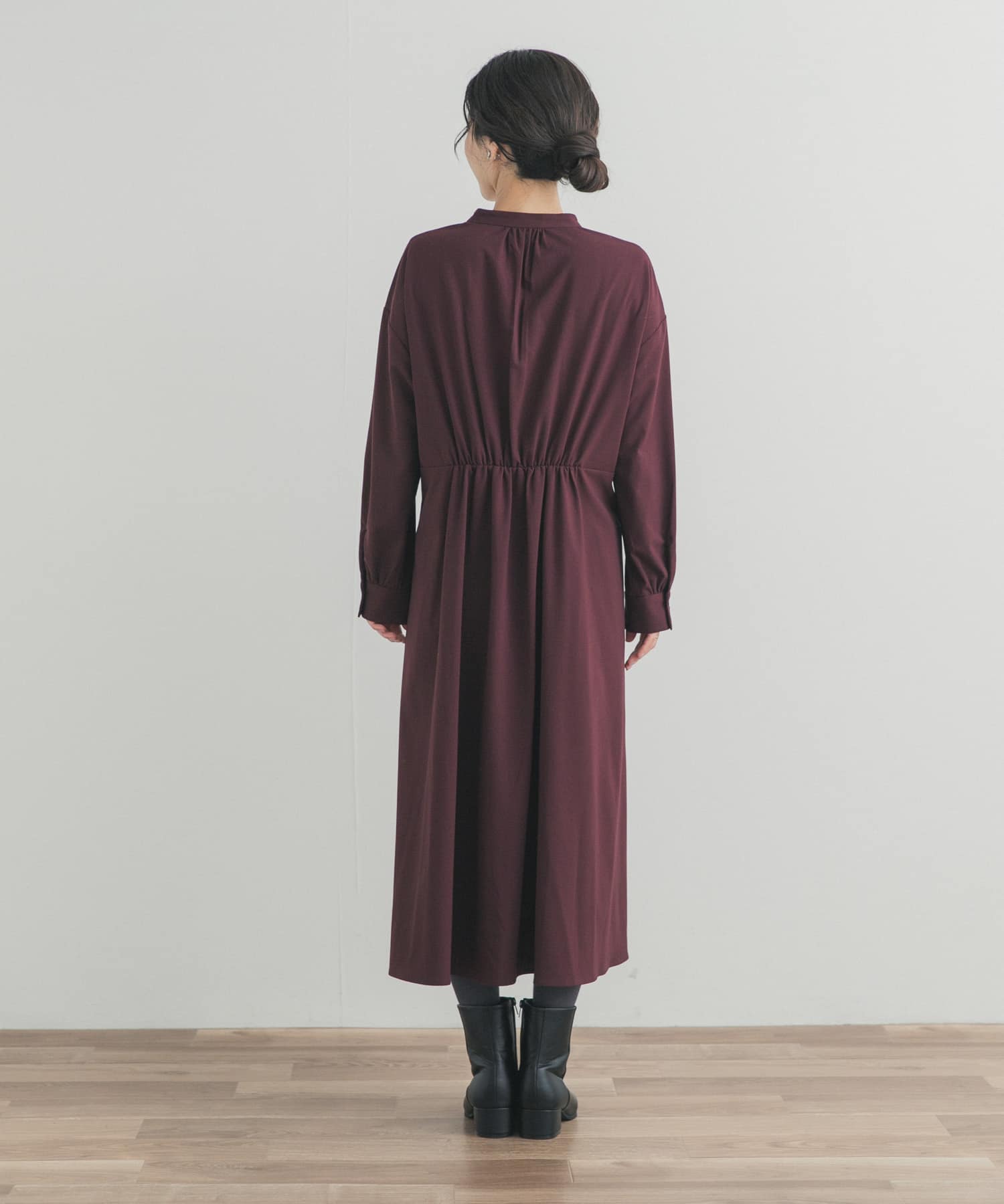 ドロストリボンフレアワンピース(Free BURGUNDY): ワンピース｜URBAN