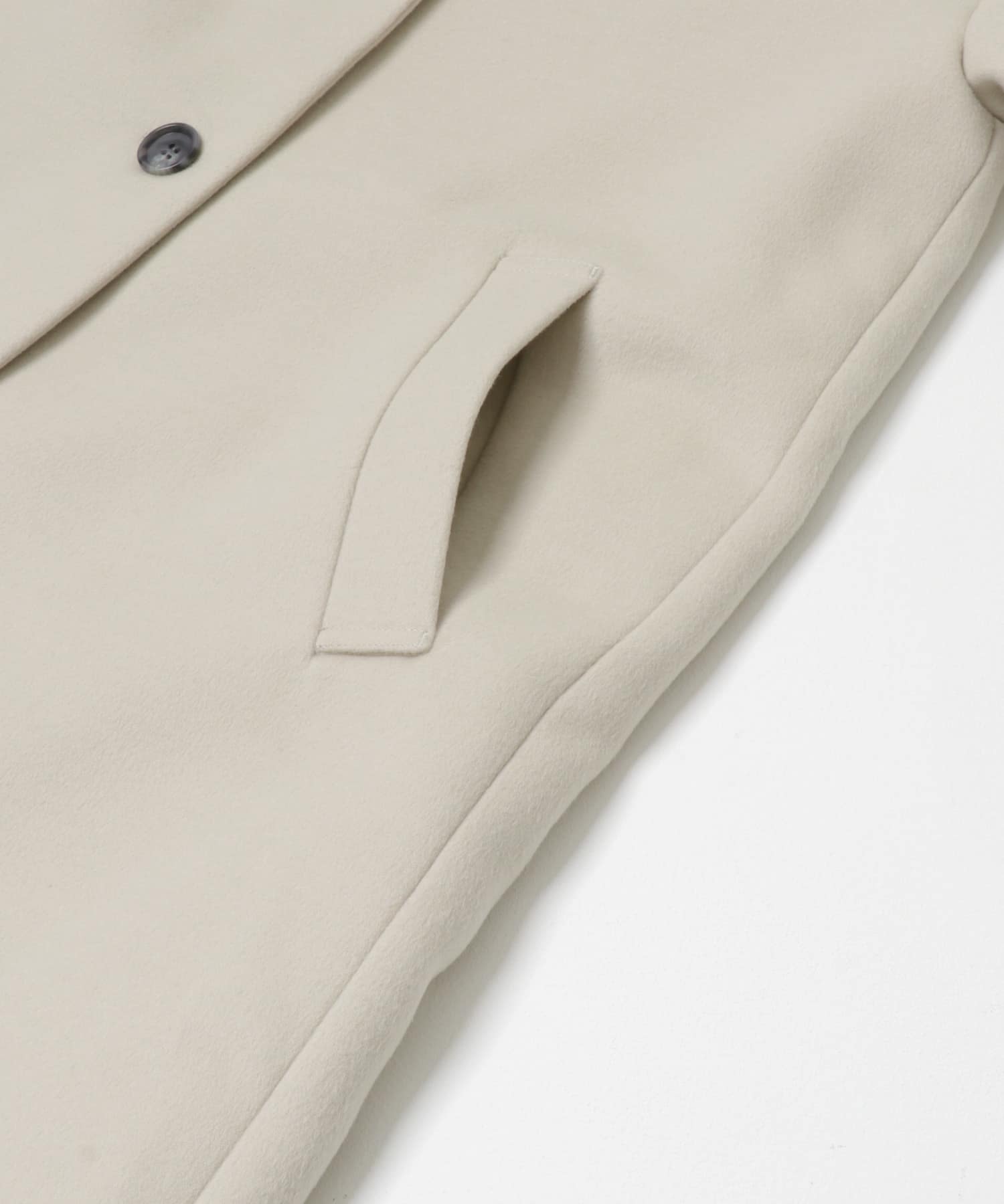 『UR TECH』スタンドカラーコート GREIGE M