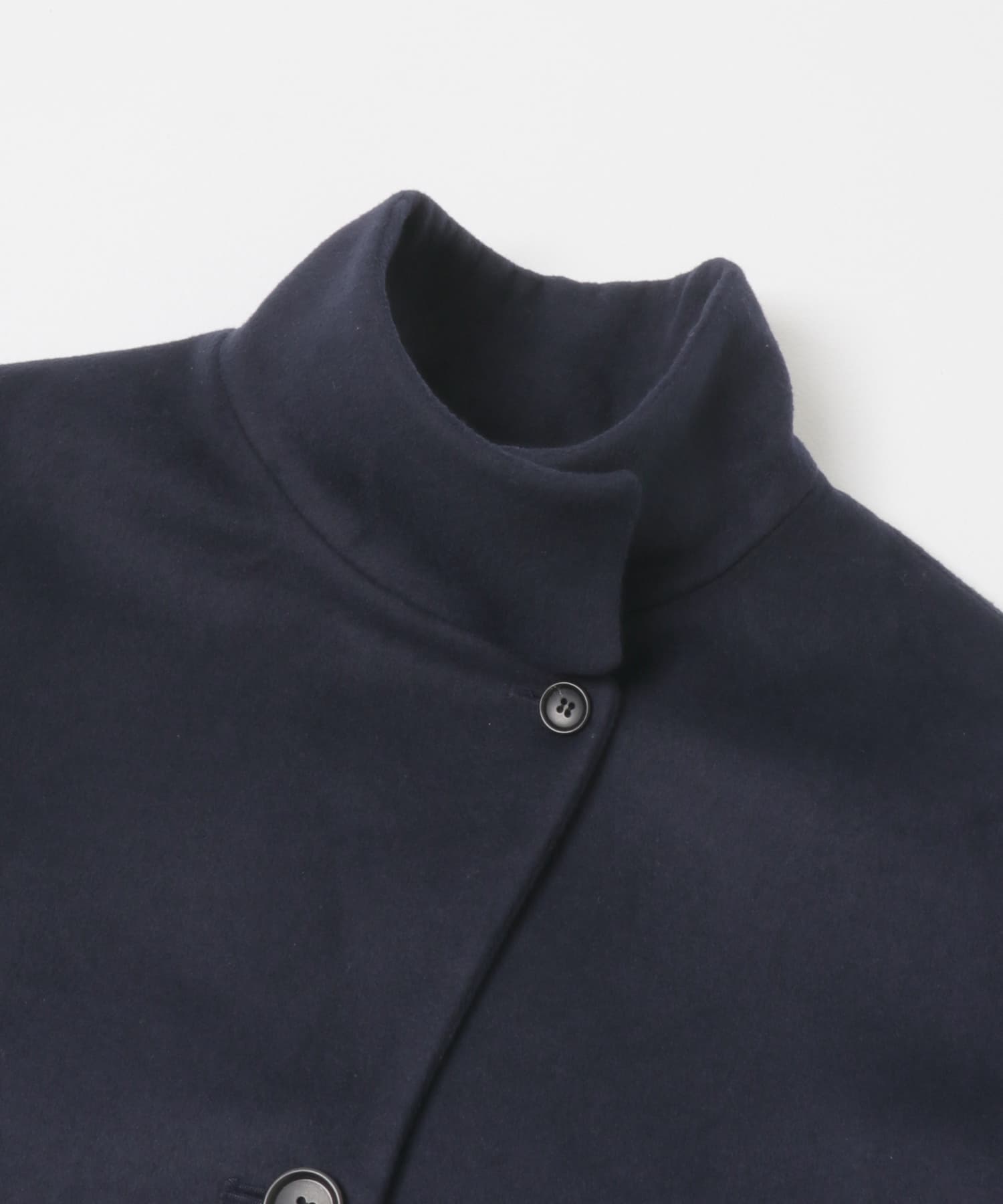 『UR TECH』スタンドカラーコート NAVY M