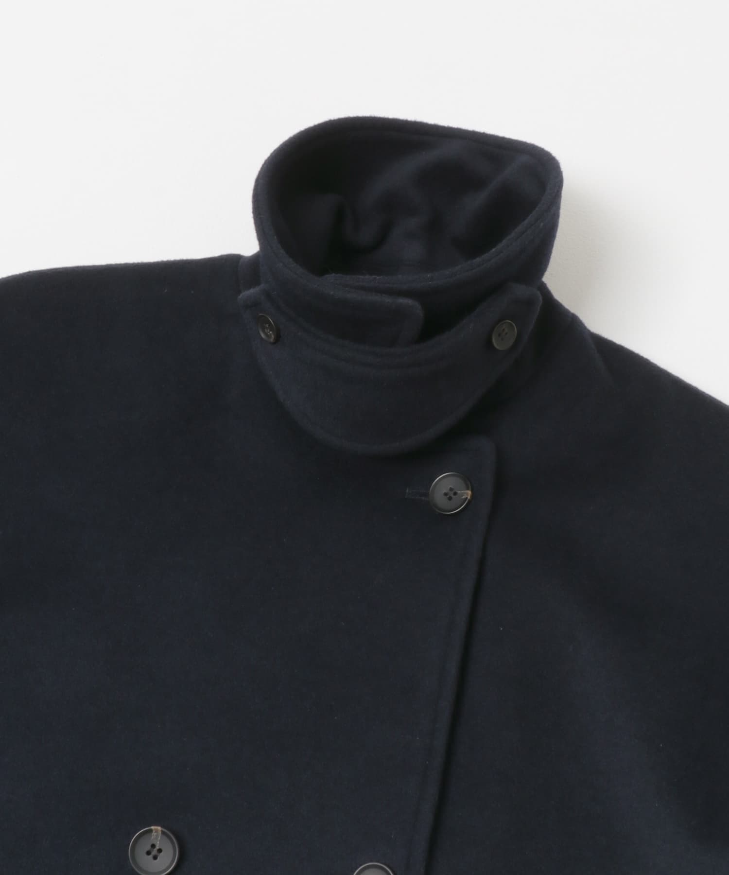 ウールロングコート NAVY M