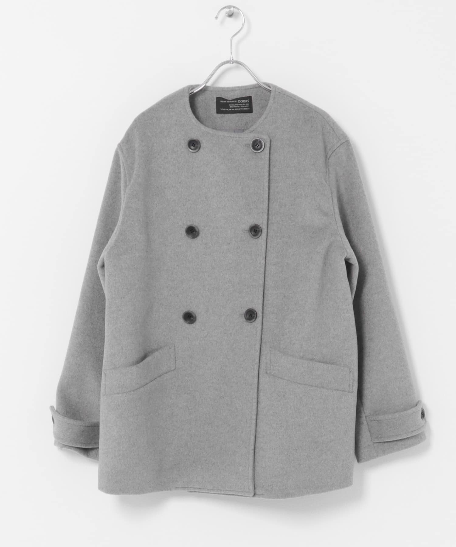 ウールノーカラーコート