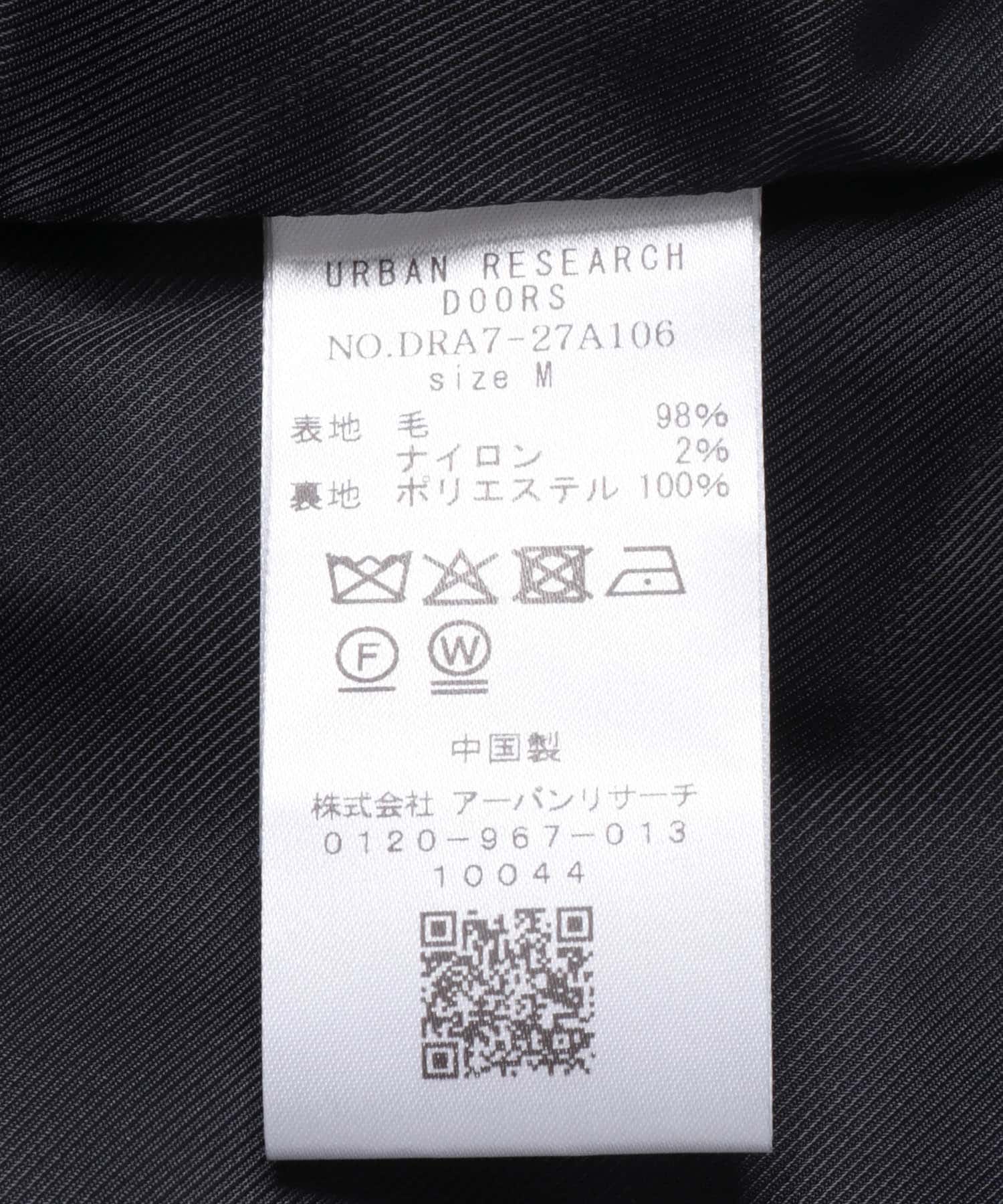 ウールノーカラーコート NAVY M