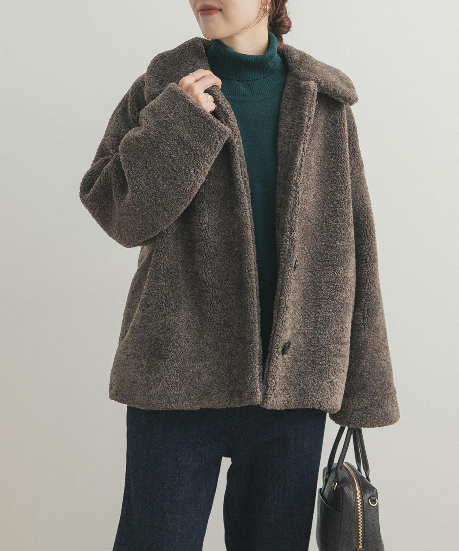 コクーンシルエットボアコート(M CHARCOAL): アウター｜URBAN RESEARCH