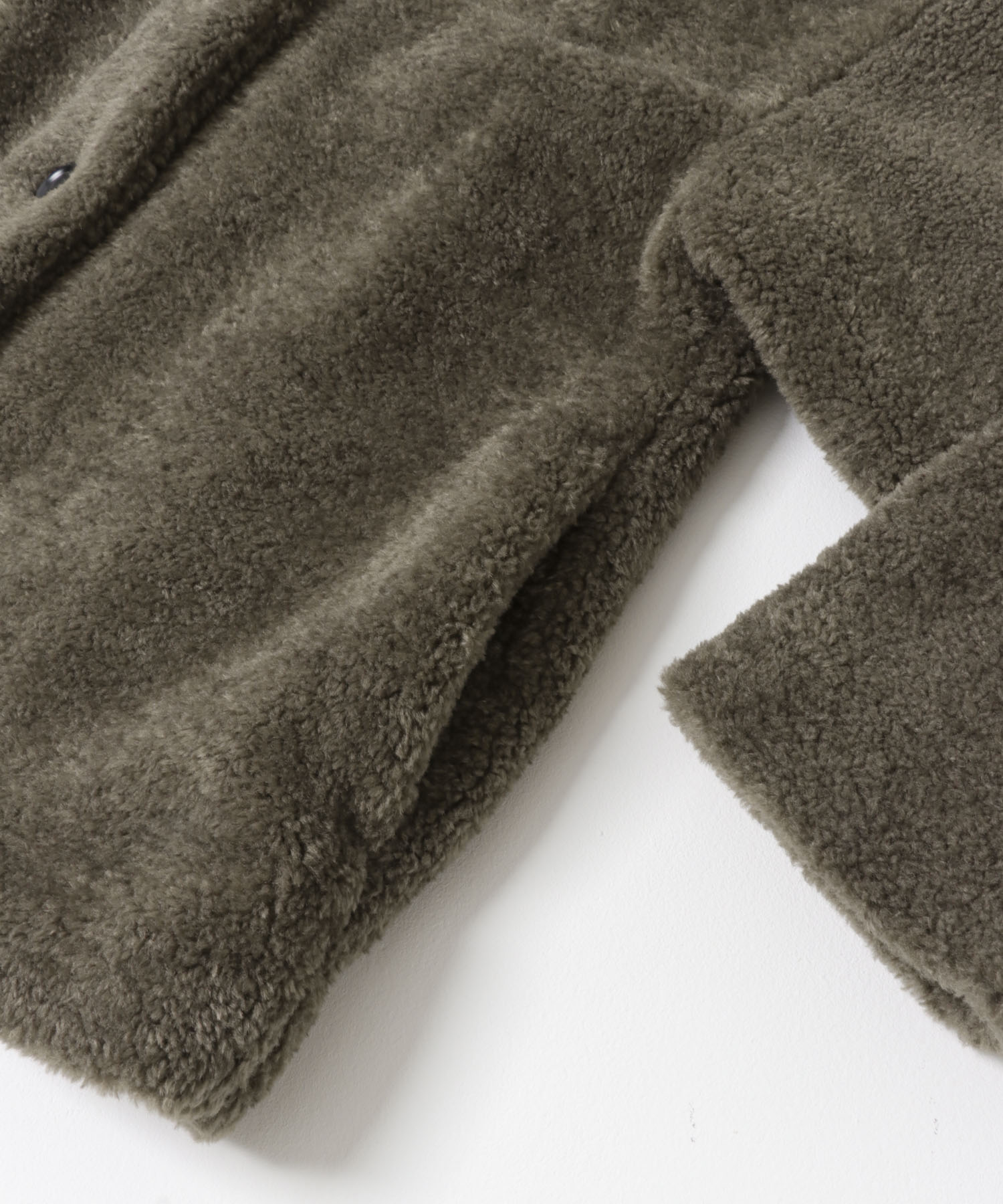 コクーンシルエットボアコート CHARCOAL M