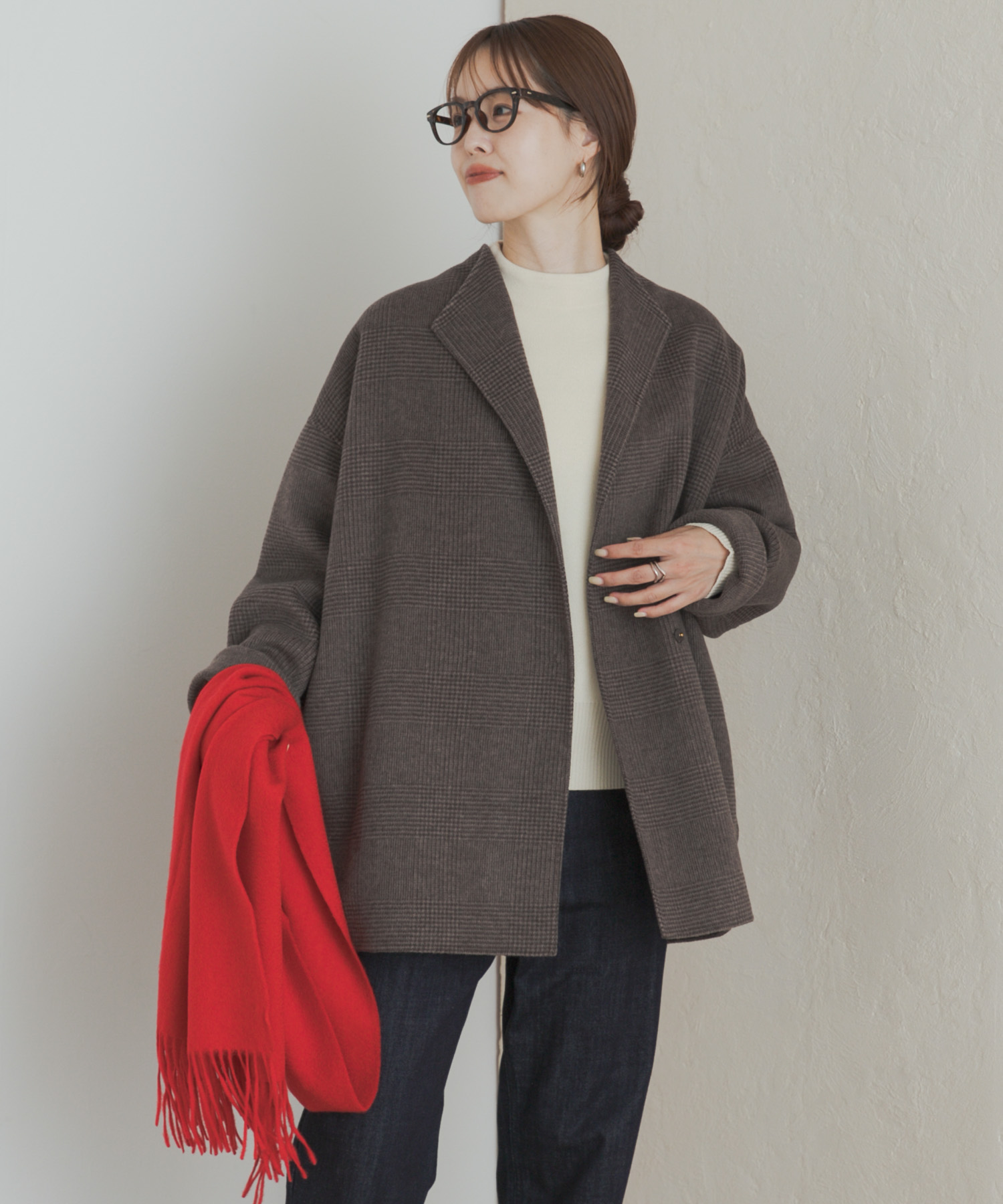 ウールリバーミドルガウンコート