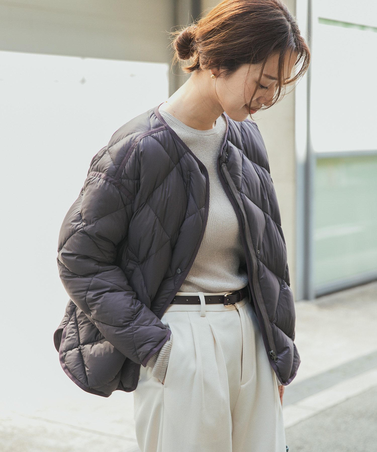 ライトダウンキルトショートブルゾン