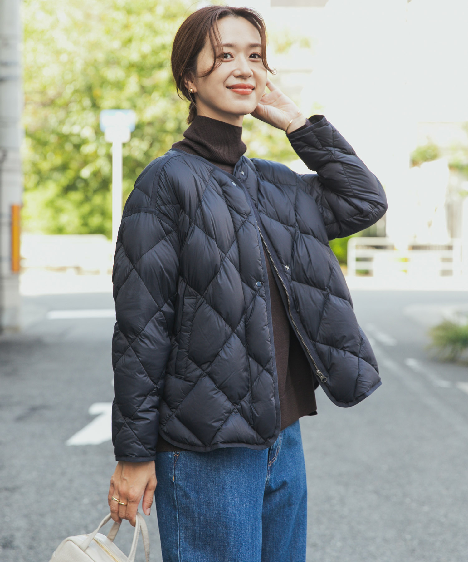 『一部WEB限定カラー』ライトダウンキルトショートブルゾン