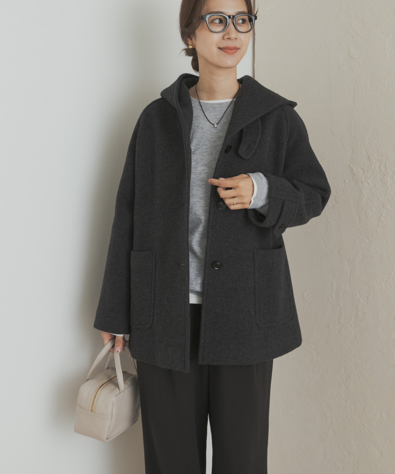 エアリーウールフードコート(M 杢GREGE): アウター｜URBAN RESEARCH