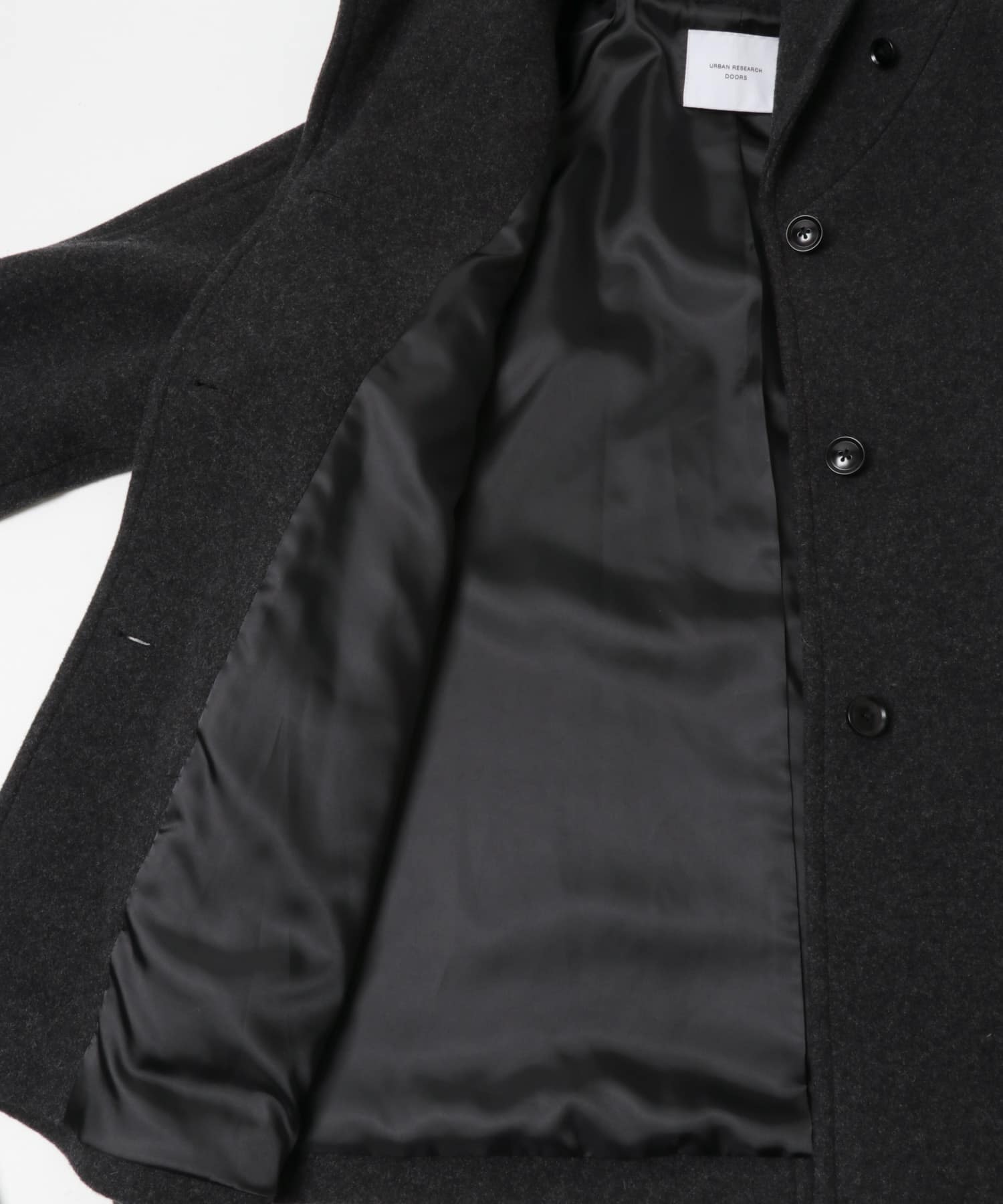 エアリーウールフードコート 杢CHARCOAL M