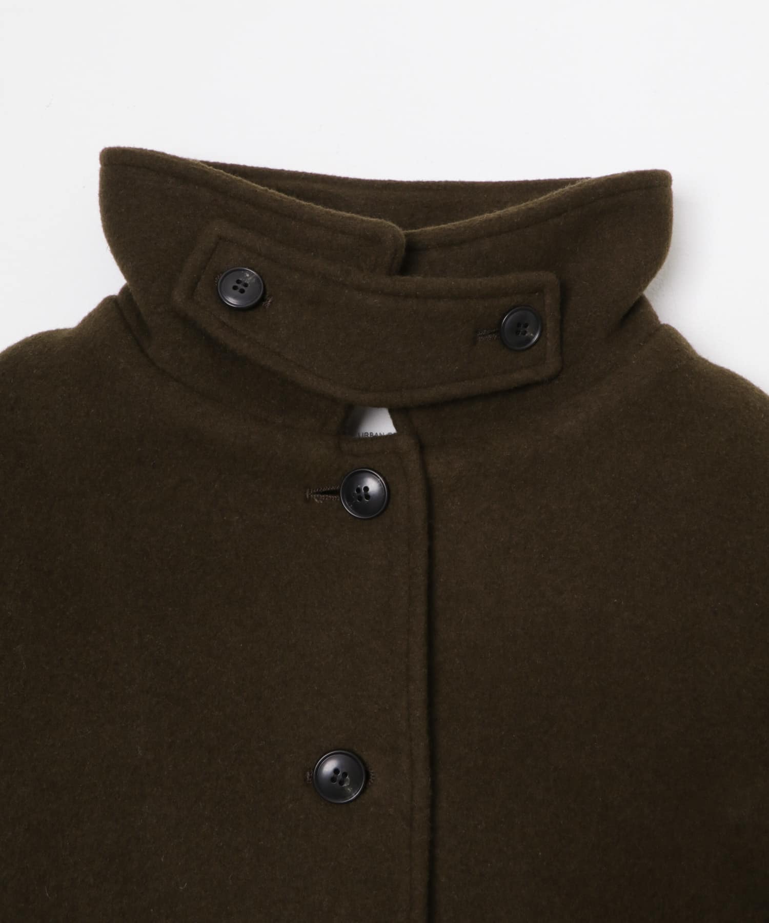 中綿ウールショートコート BROWN M