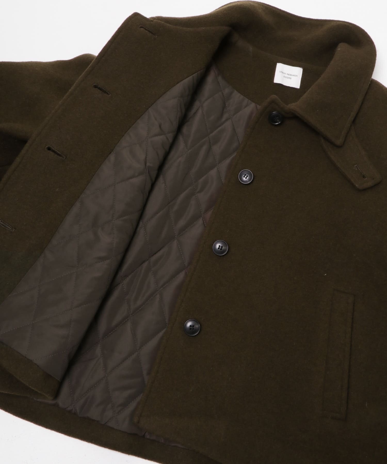 中綿ウールショートコート BROWN M