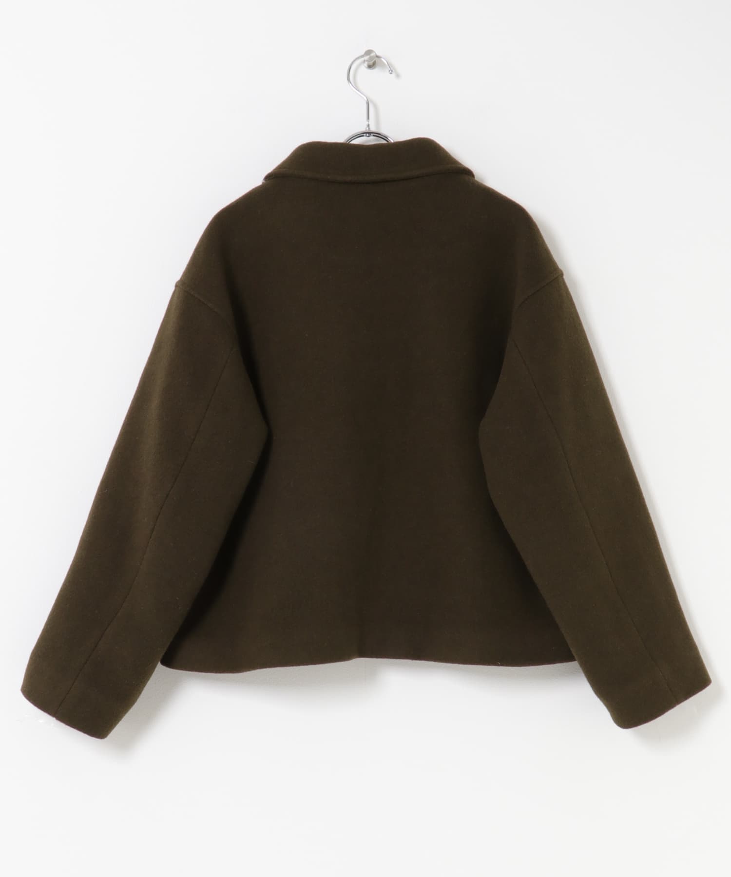 中綿ウールショートコート BROWN M