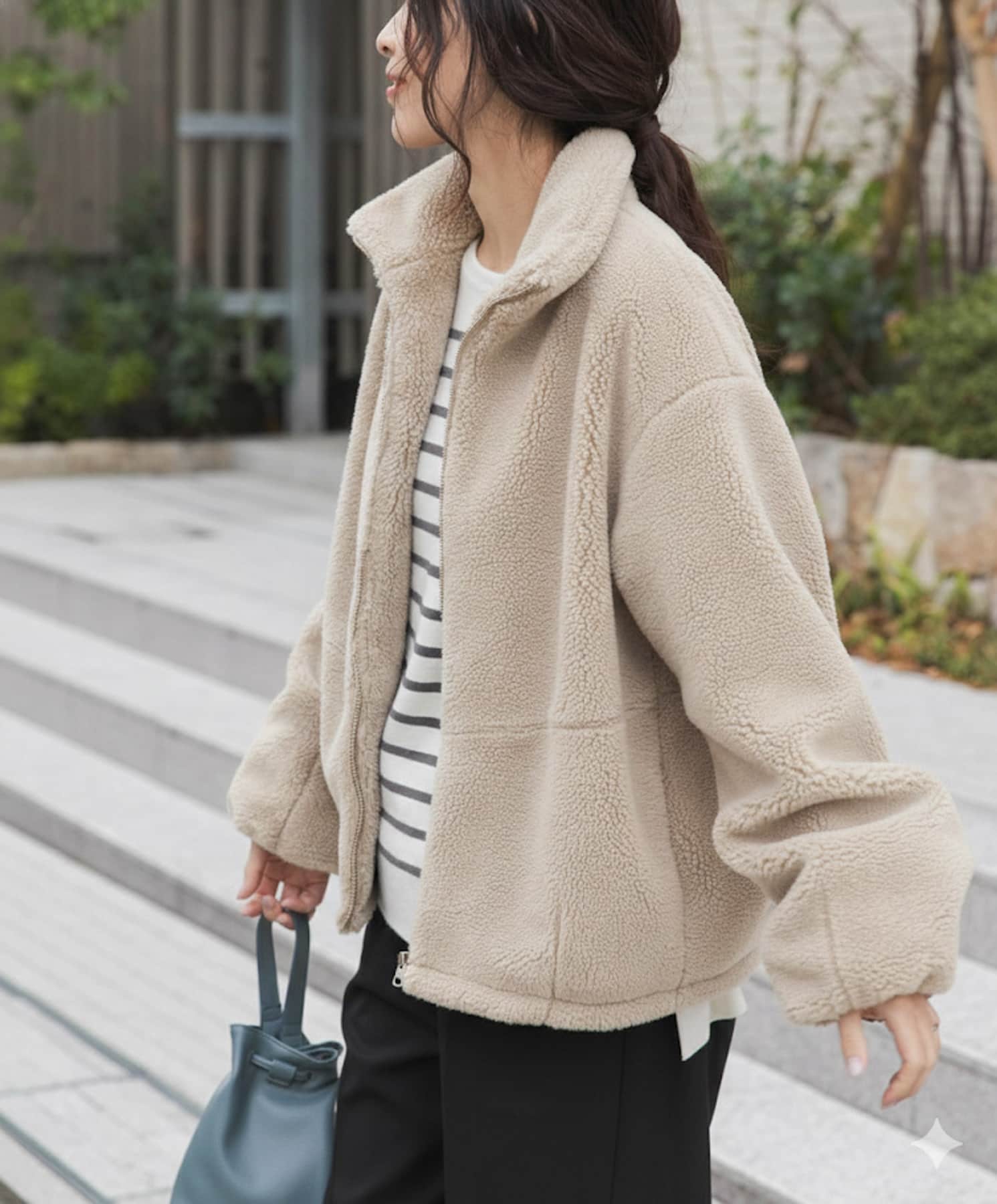 ZIPボアブルゾン