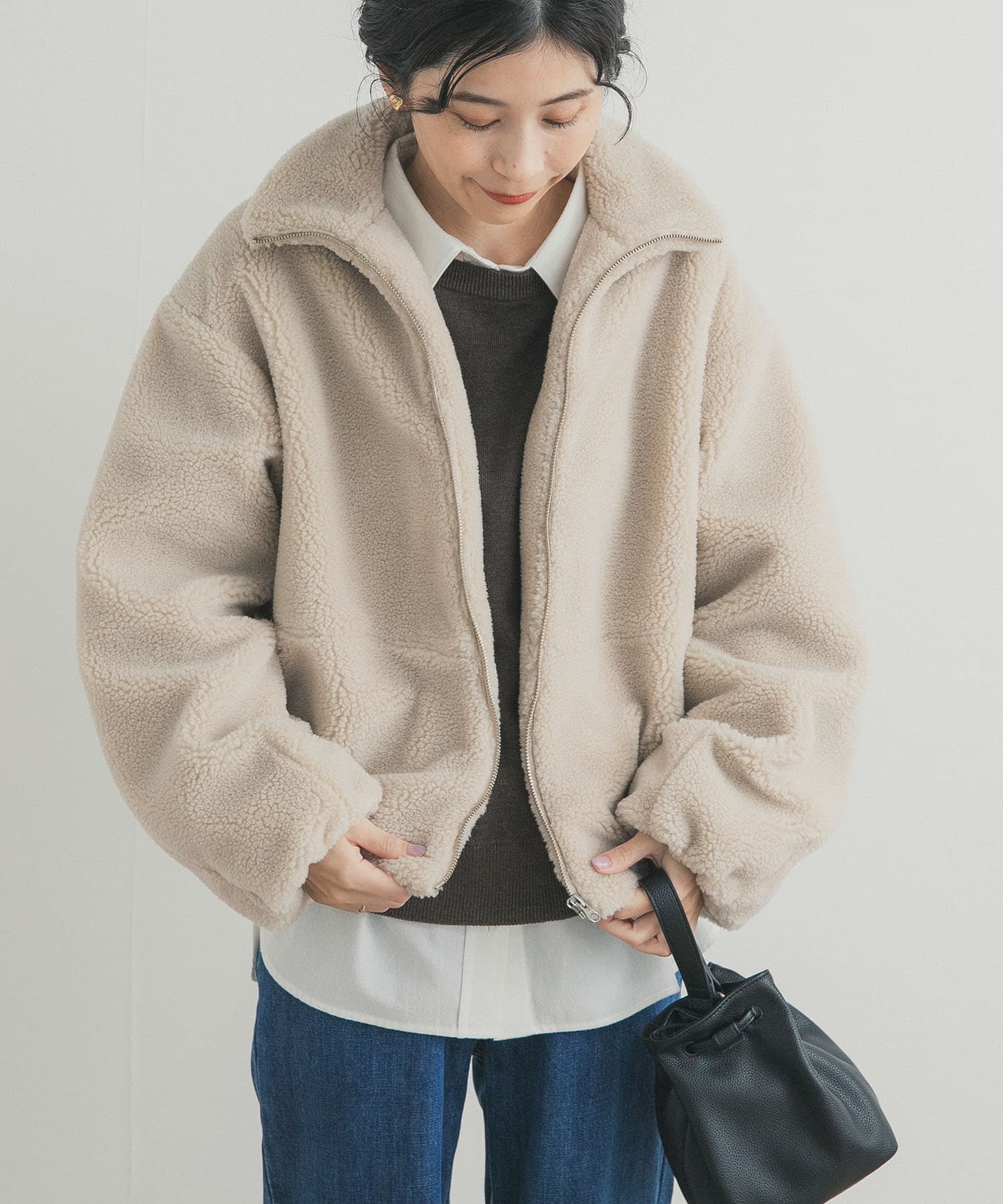 最終値下げ！【PERVERZE】ボアブルゾン セール】洗える アウトドア ボアジャケット（ブルゾン）｜devirock