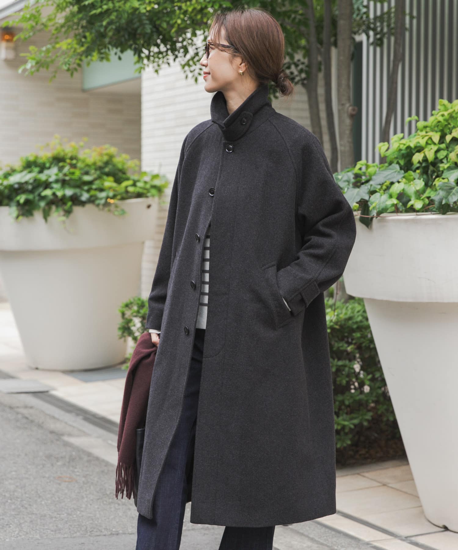 新品タグ付◆ S ウール100バルマカンコート　杢GRAY DOORS ウール100バルマカーンコート(S GREGE): アウター｜URBAN RESEARCH公式