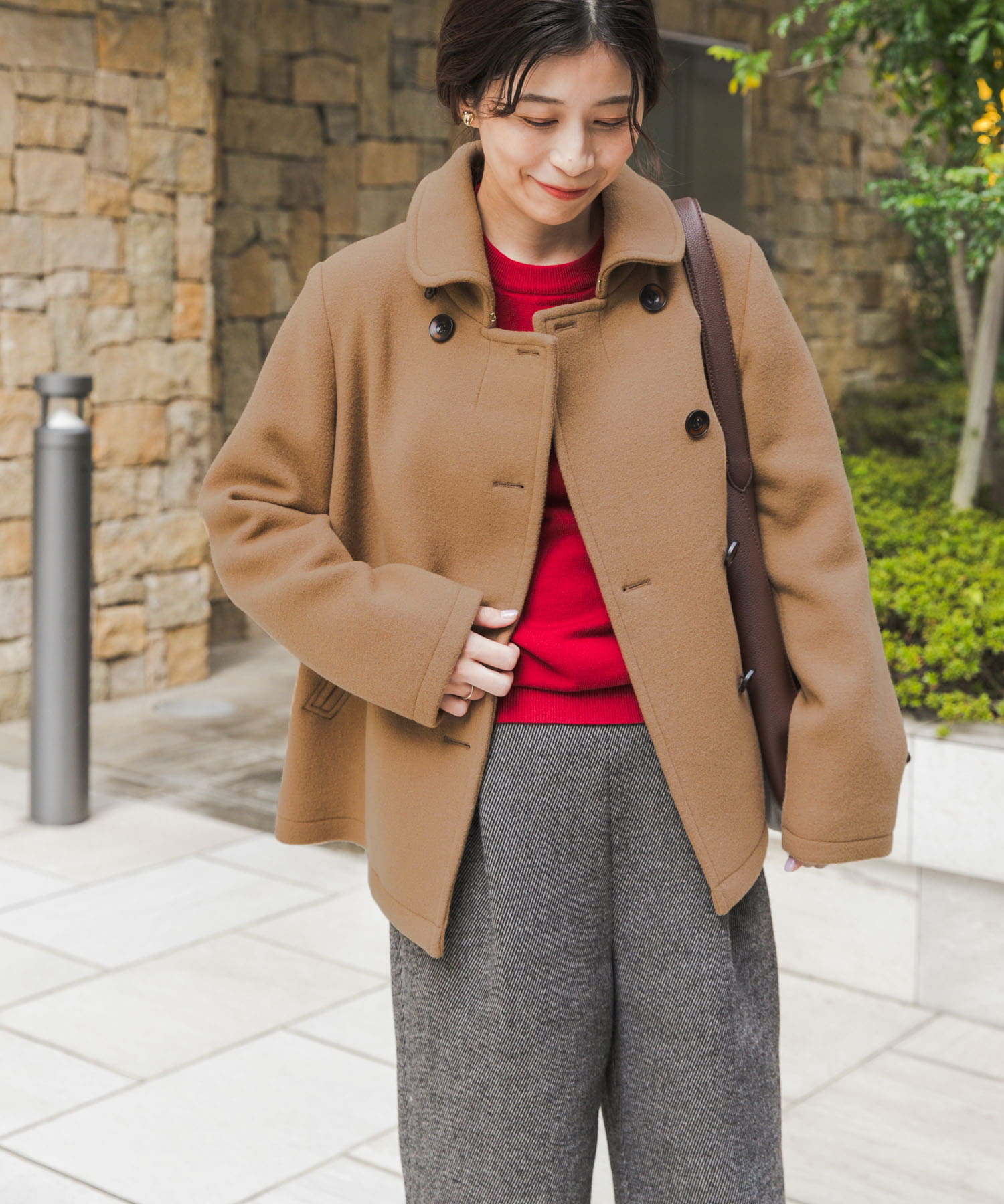 新品タグ付き【URBAN RESEARCH DOOR】2WAYショートコート ショールカラー2WAYショートコート(M NAVY): アウター｜URBAN RESEARCH