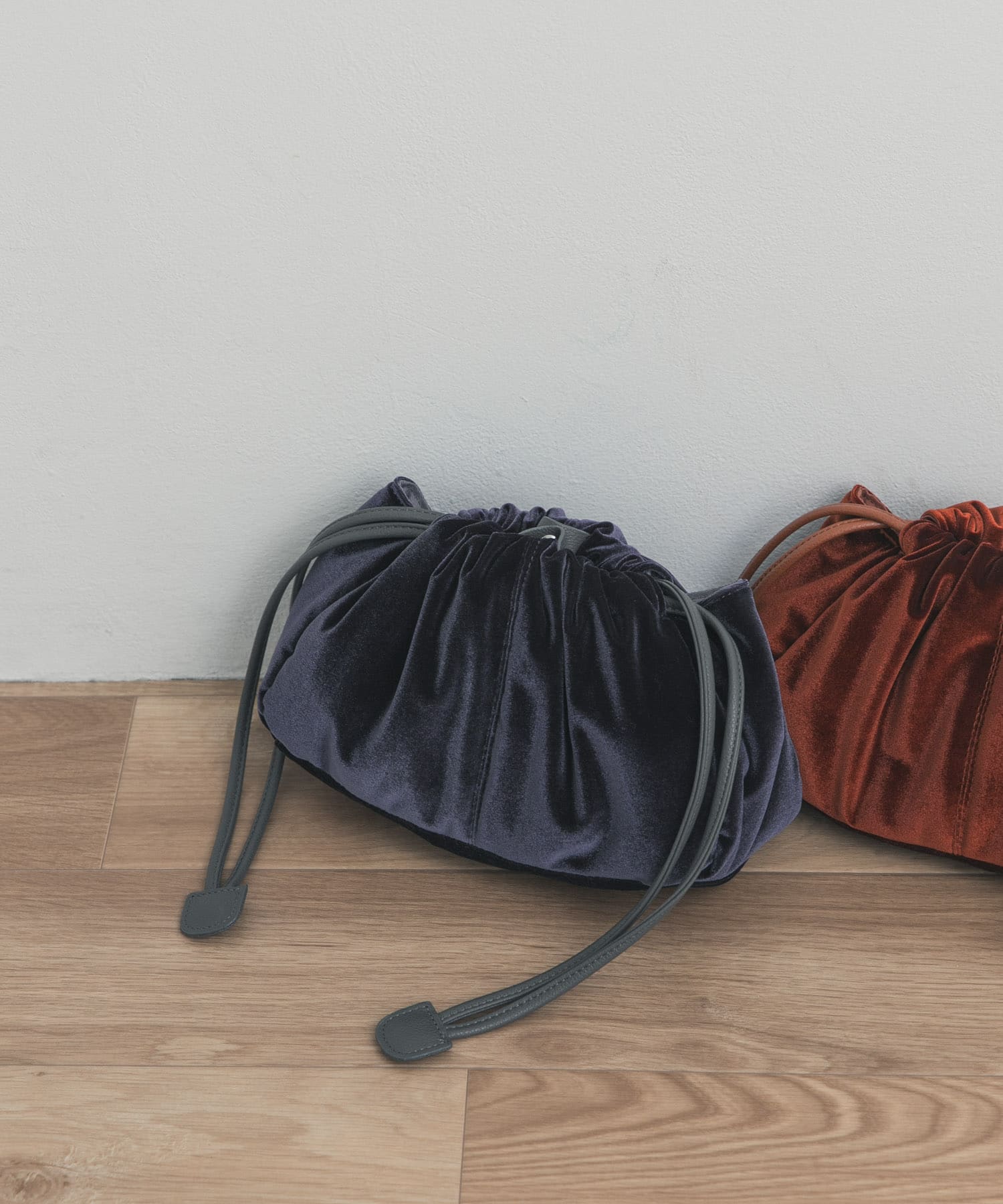 2wayベロア巾着ショルダー