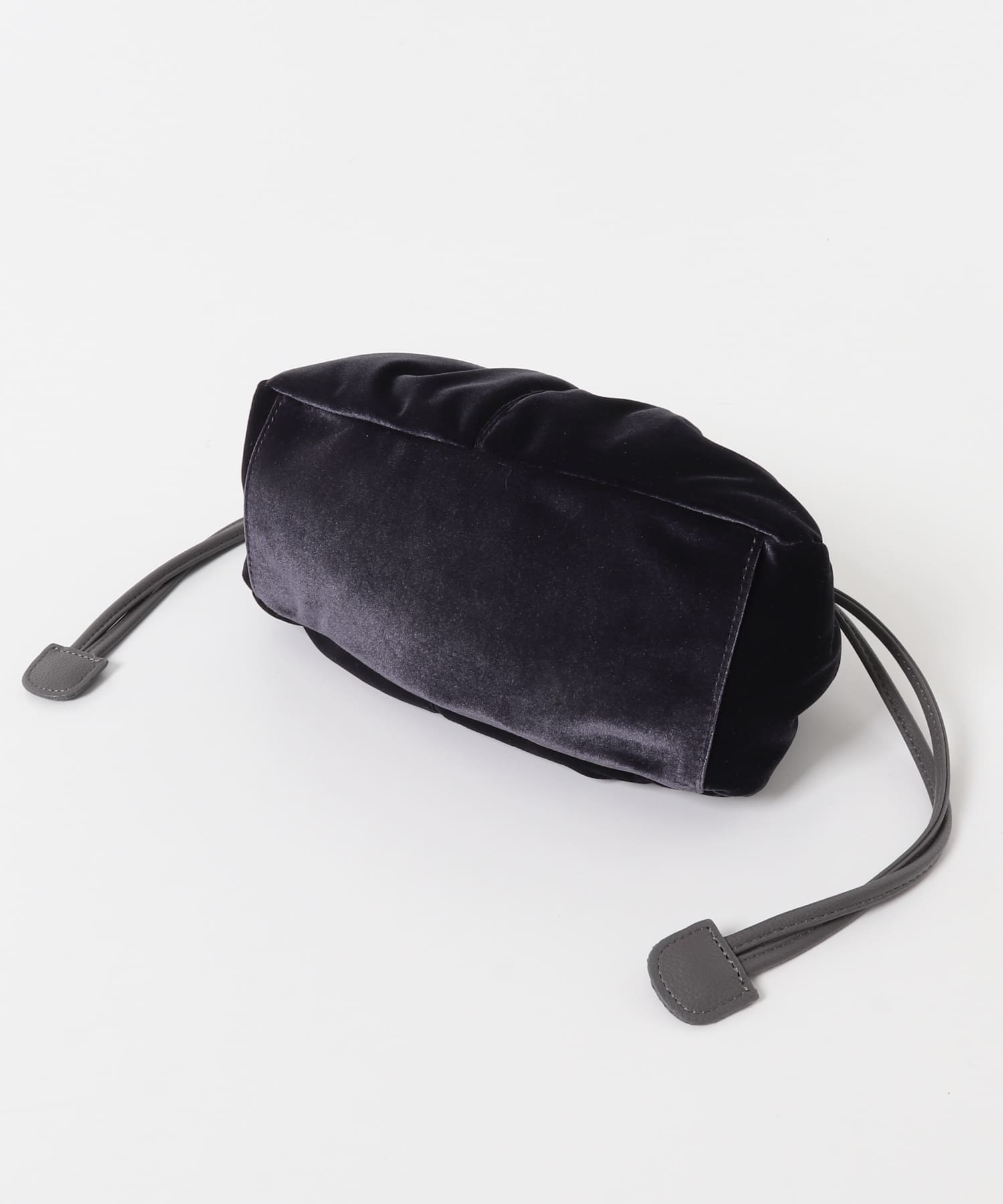 2wayベロア巾着ショルダー NAVY One