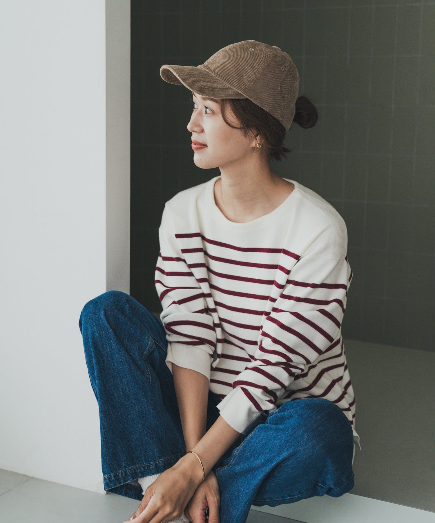 コーデュロイキャップ GREIGE one