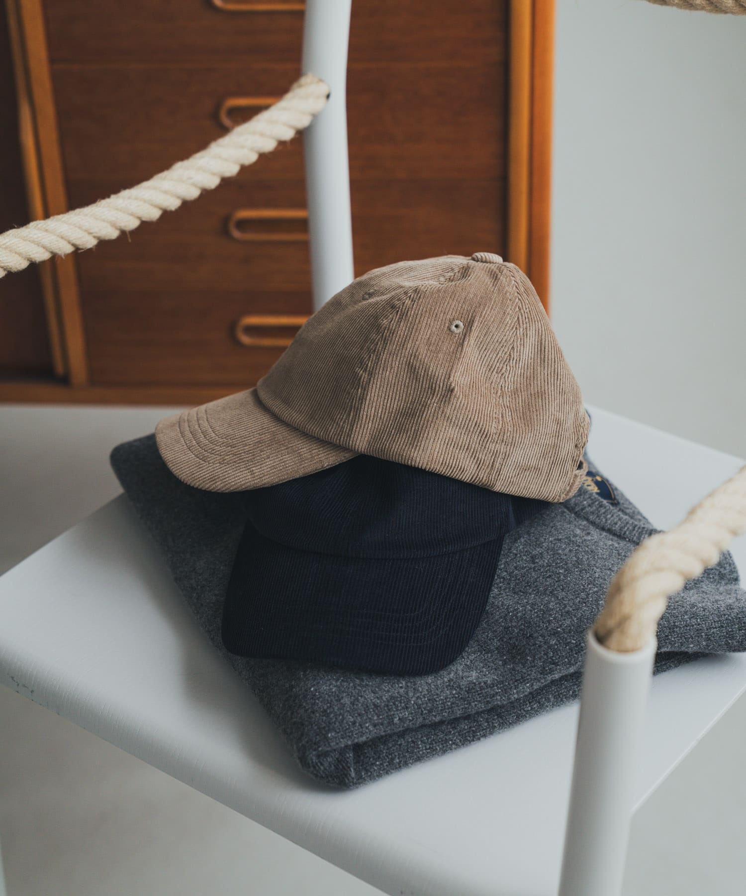 コーデュロイキャップ GREIGE one