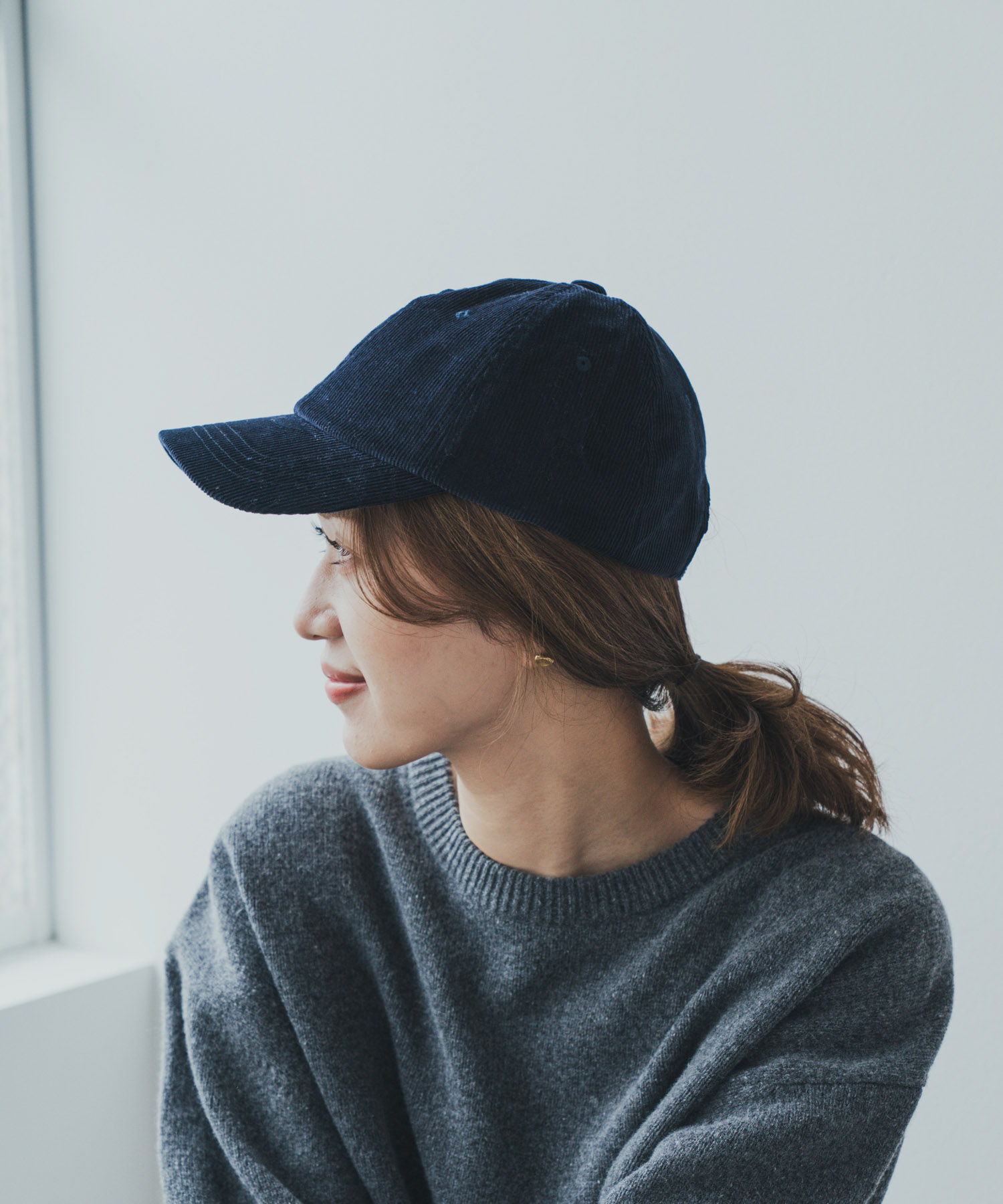 コーデュロイキャップ