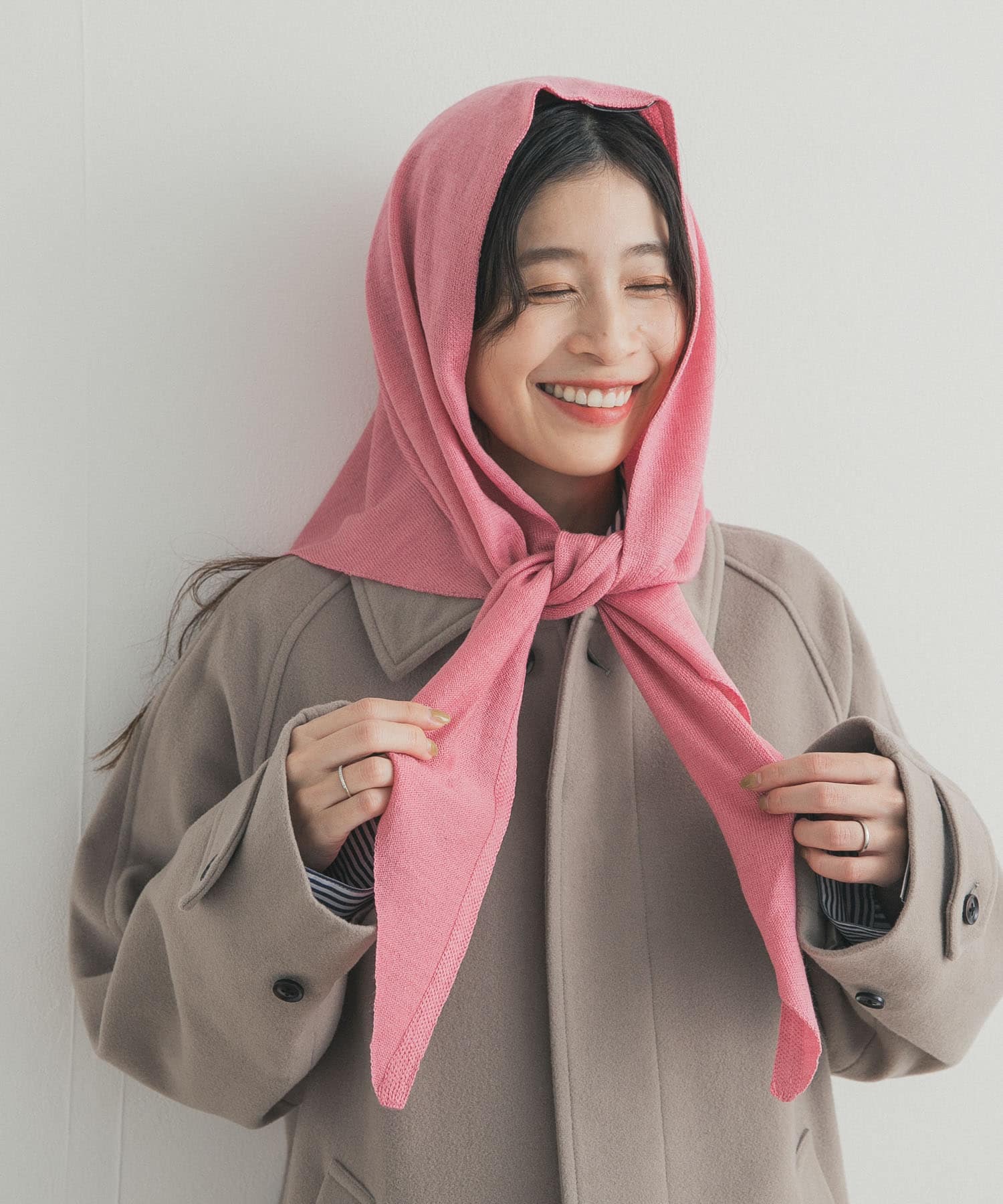 ウールアクリルニットストール(One PINK): ファッション雑貨｜URBAN