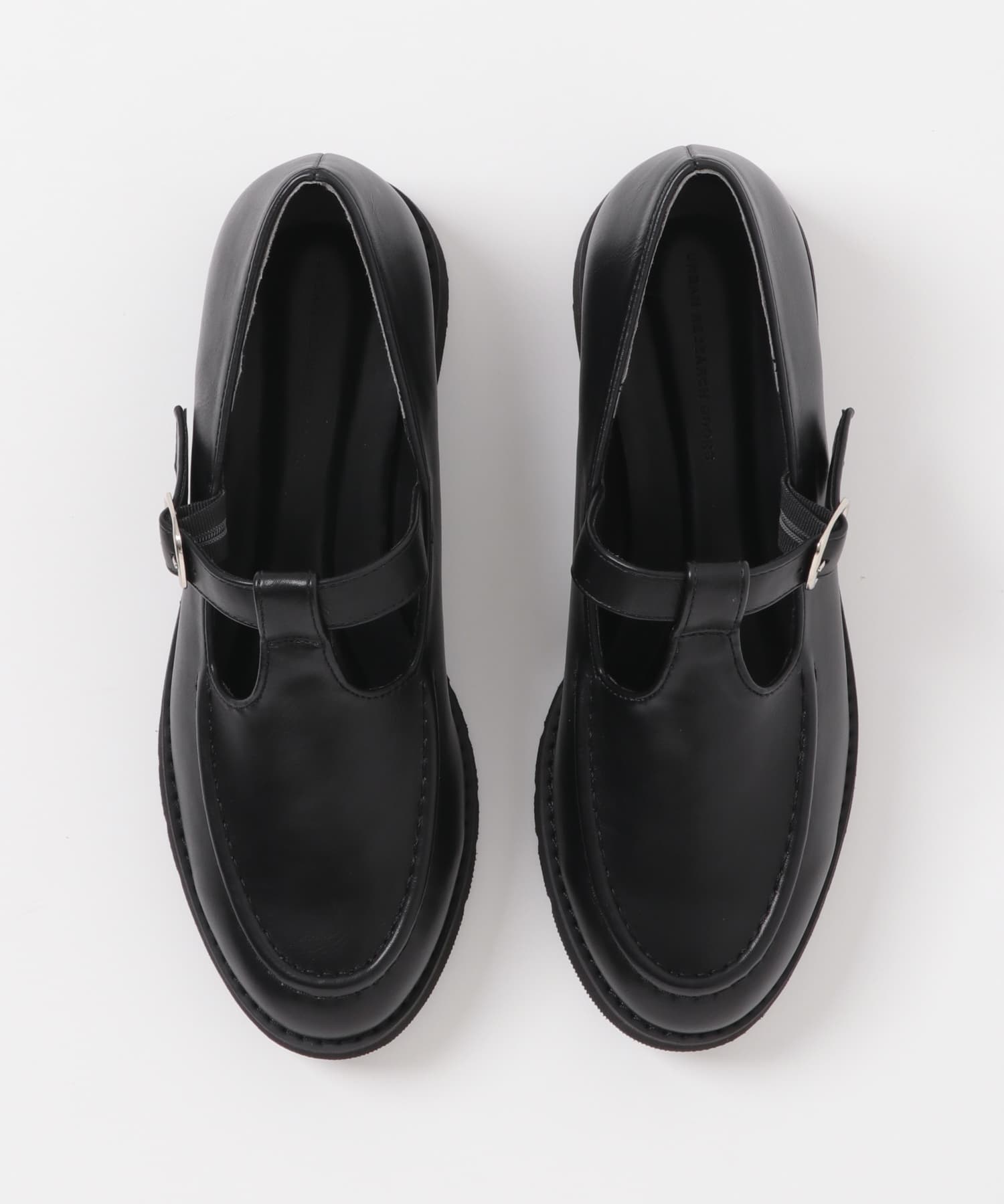 Tストラップローファー BLACK 36