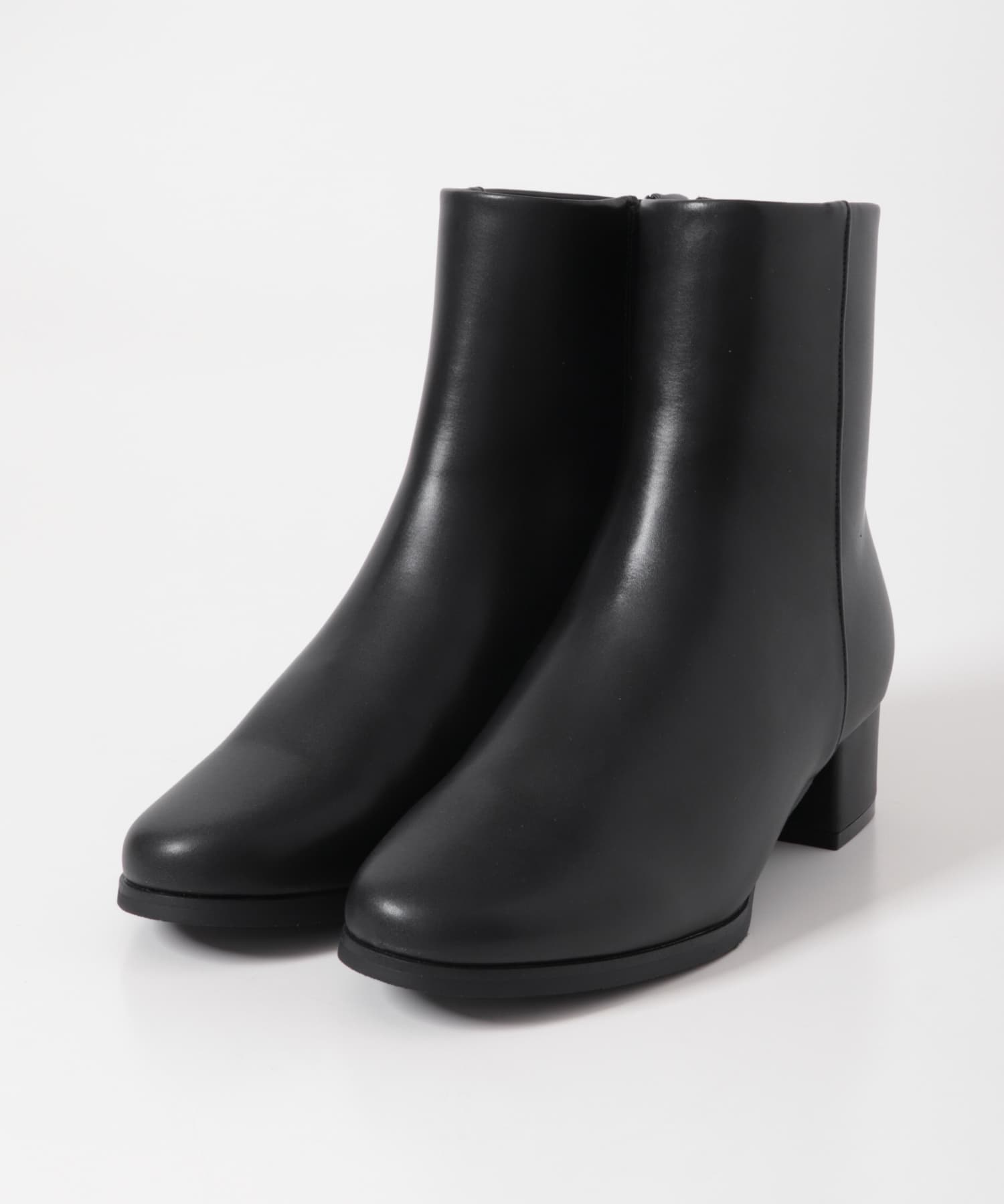 チャンキーヒールブーツ BLACK 36