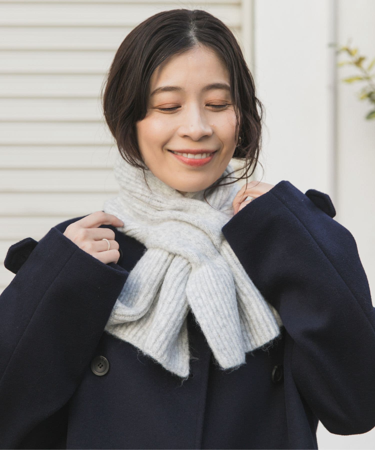ニットティペット GRAY one