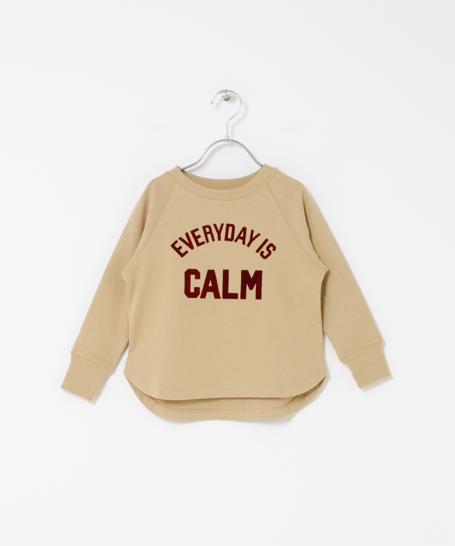 『WEB/一部店舗限定サイズ』裏毛ロゴプルオーバー(KIDS) BEIGE 105