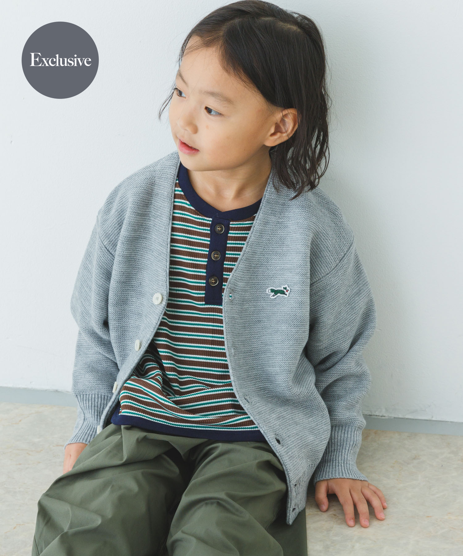 『別注』PENNEYS×DOORS　THE FOX Vネックカーディガン(KIDS)