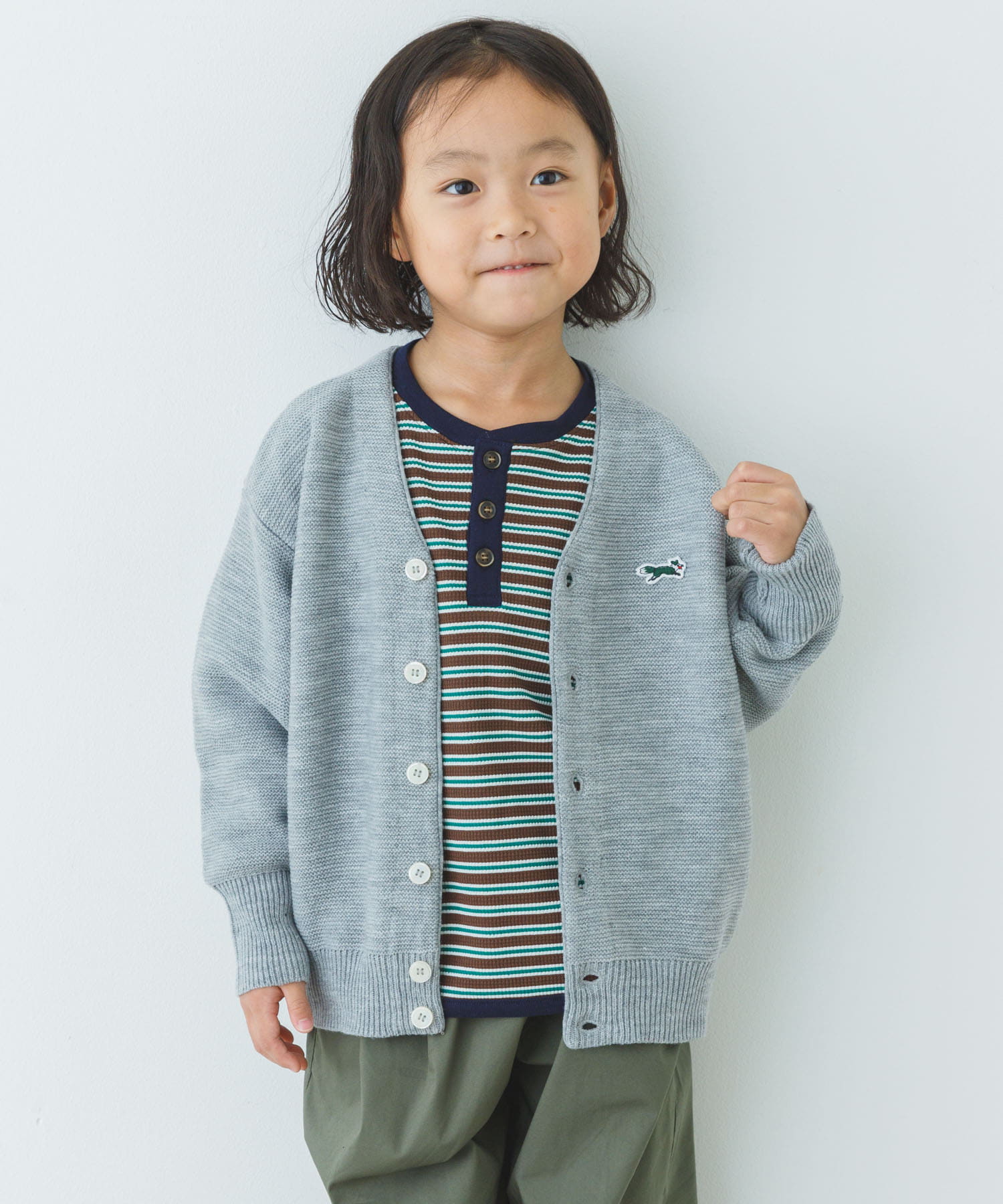 別注』PENNEYS×DOORS THE FOX Vネックカーディガン(KIDS)(105 RED