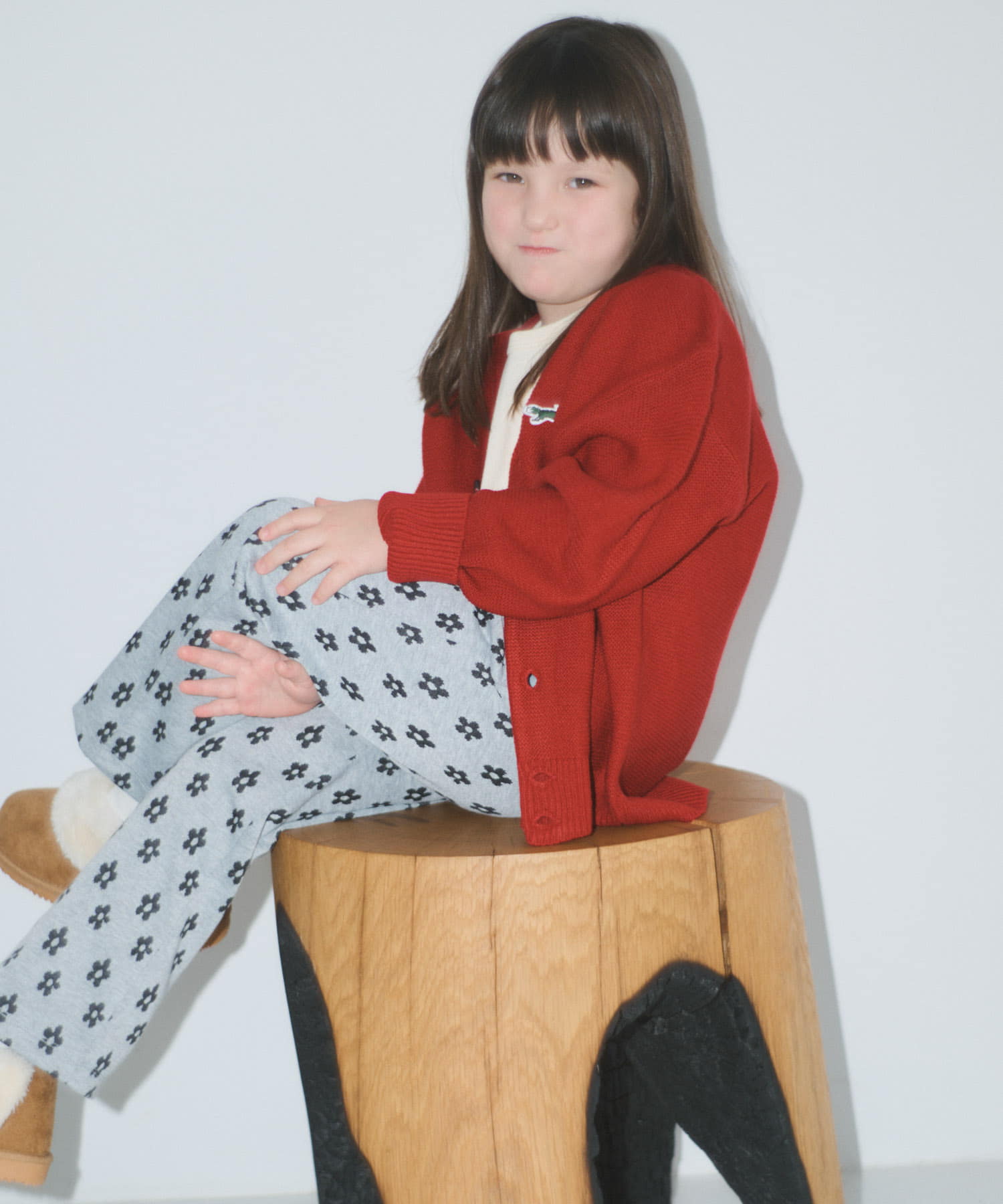 『別注』PENNEYS×DOORS　THE FOX Vネックカーディガン(KIDS) RED 105