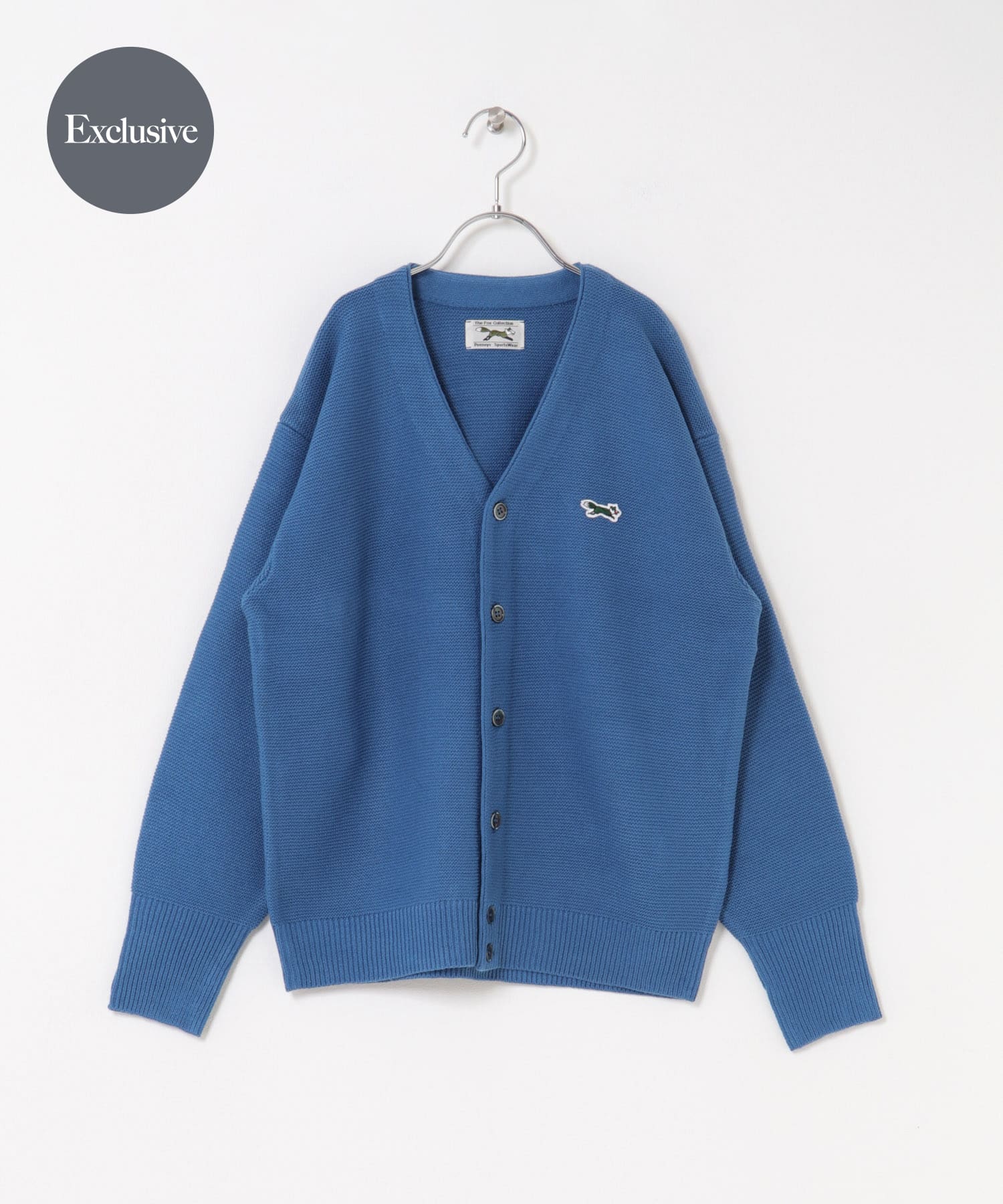 『WEB/一部店舗限定』『別注』PENNEYS×DOORS　THE FOX Vネックカーディガン(KIDS) BLUE 150