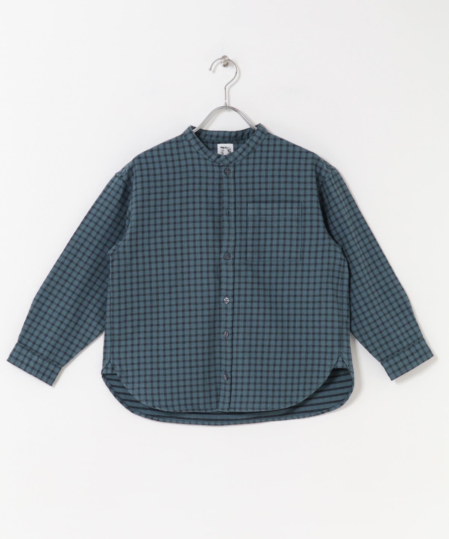 『親子リンク』起毛ネルバンドカラーシャツ(KIDS) CHECK 120