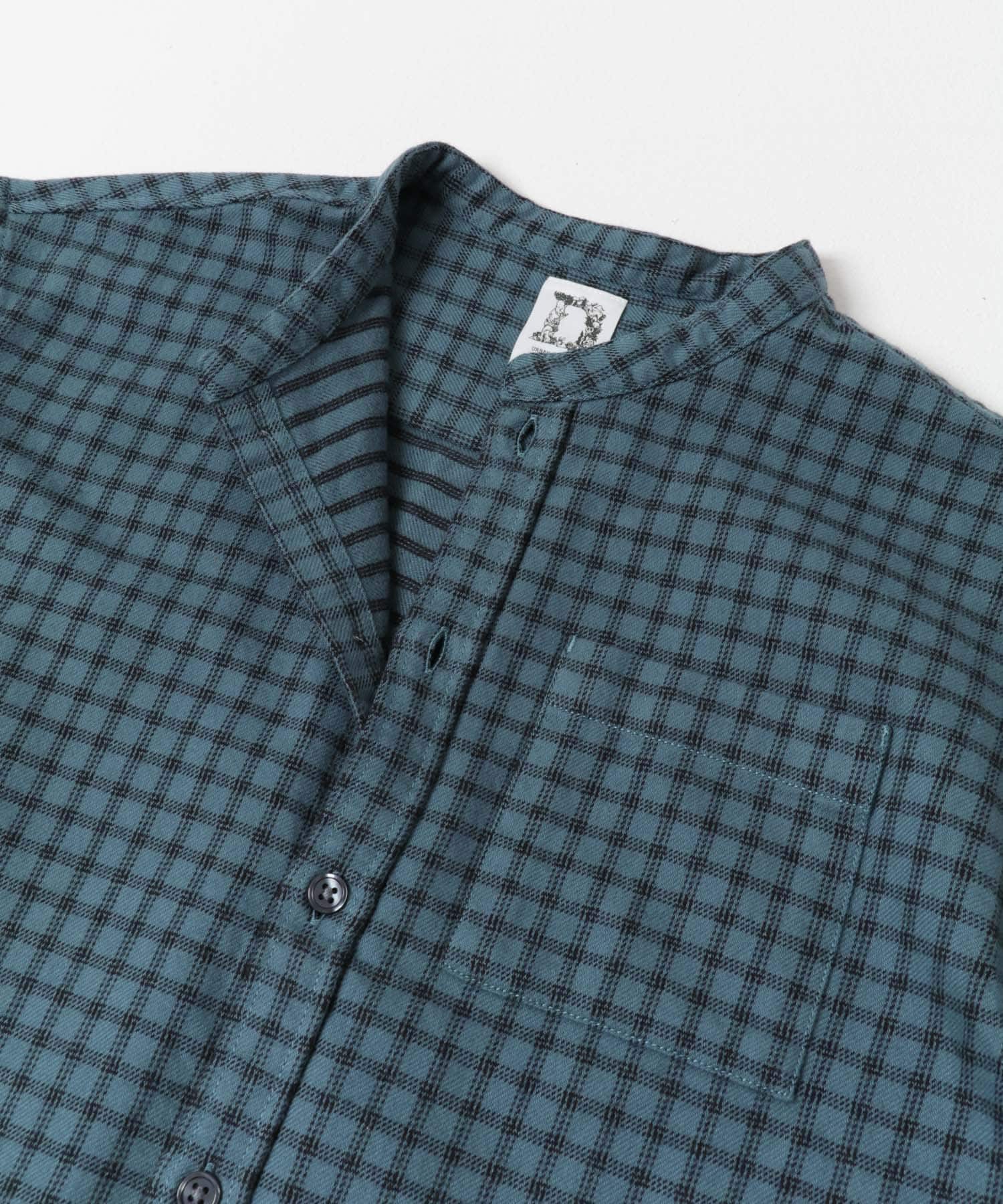 『親子リンク』起毛ネルバンドカラーシャツ(KIDS) CHECK 120