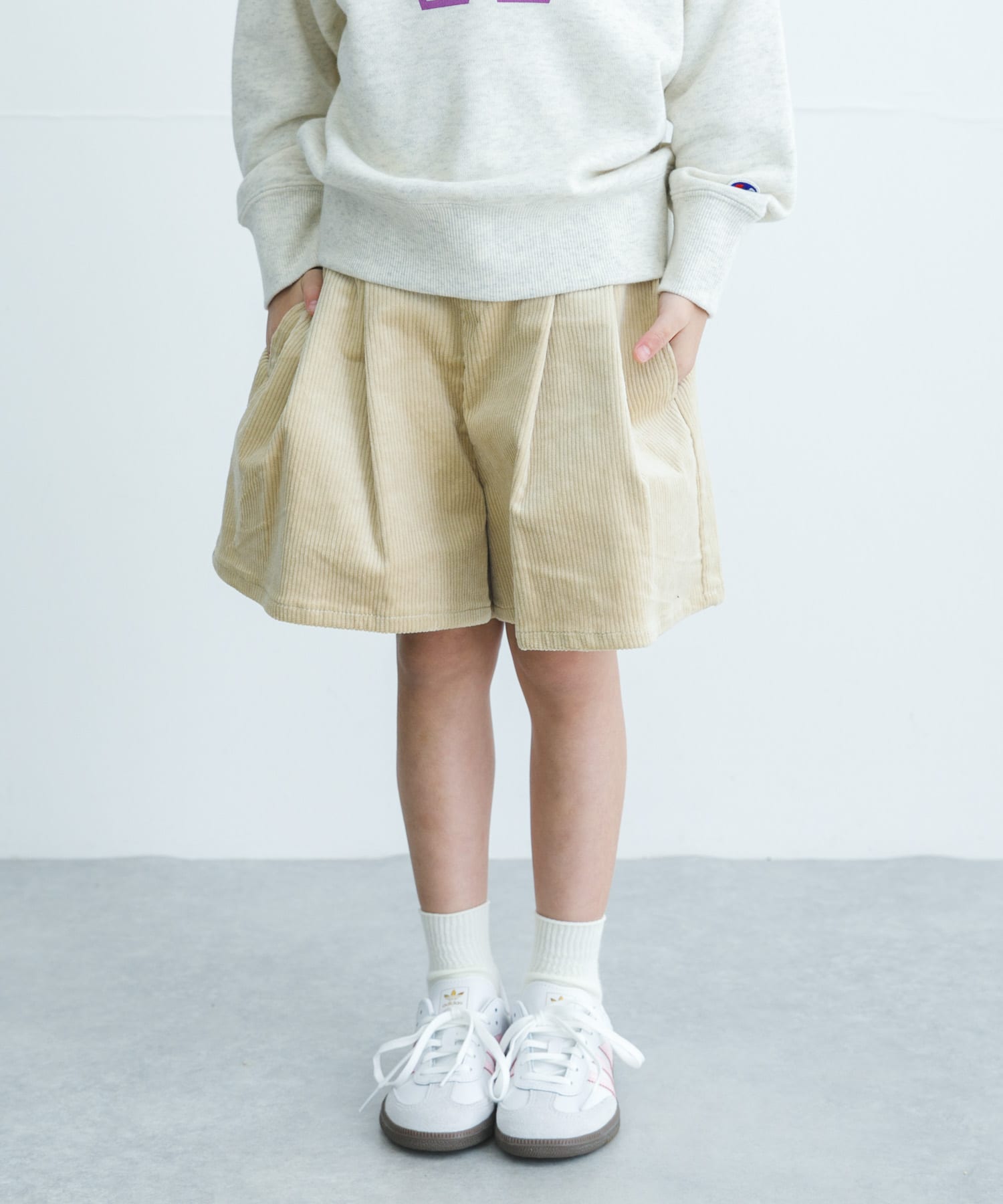 コーデュロイWタックキュロット(KIDS)