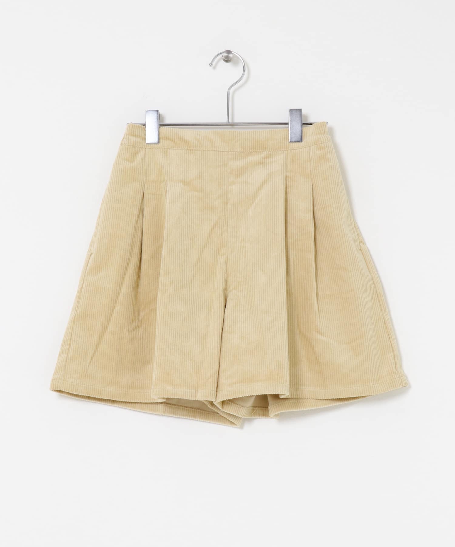 『WEB/一部店舗限定』コーデュロイWタックキュロット(KIDS) L.BEIGE 150