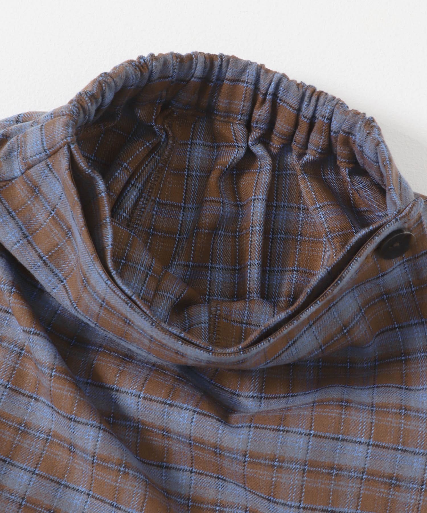 『WEB/一部店舗限定サイズ』チェックラップキュロット(KIDS) BLU×BRN 105