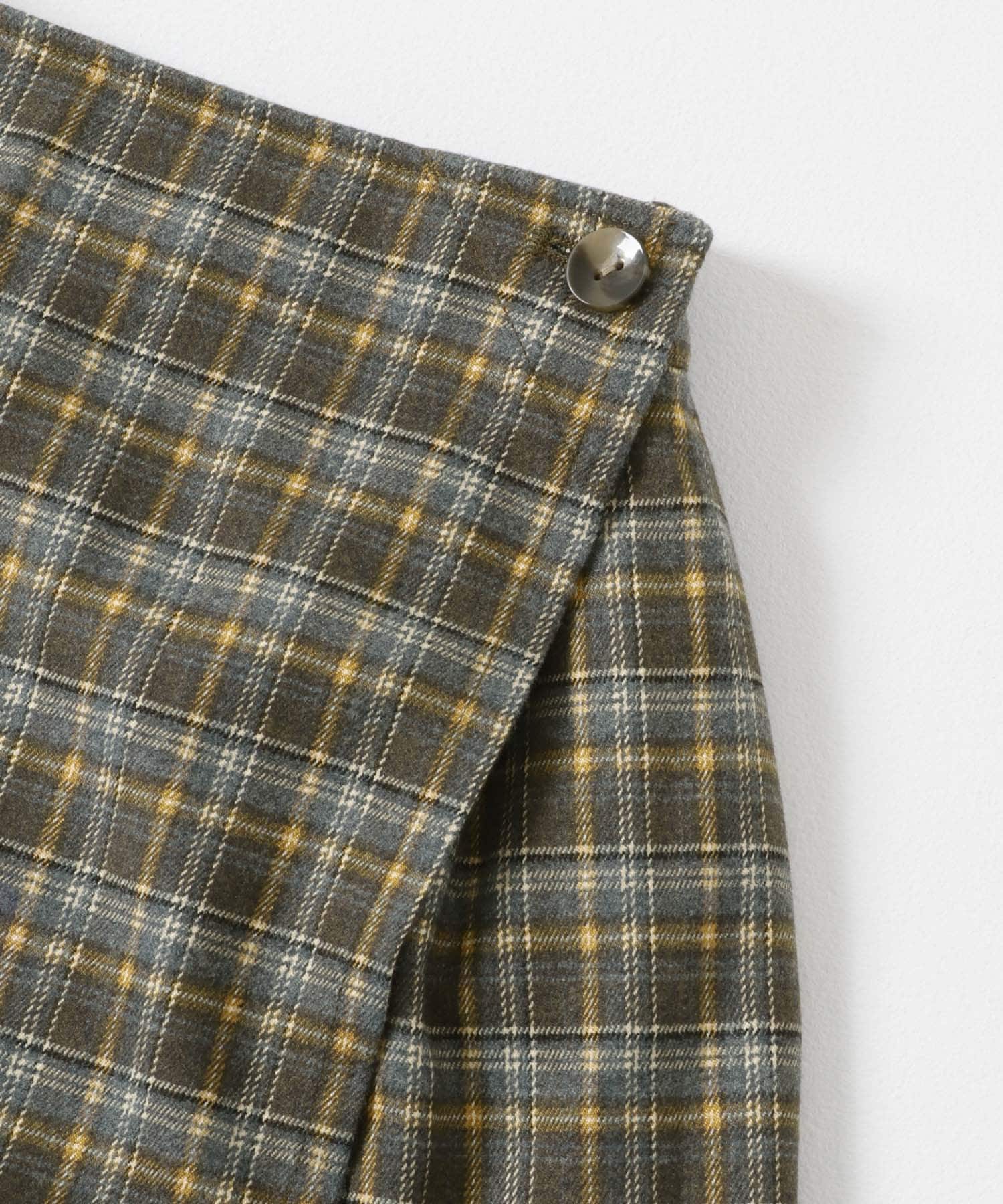 『WEB/一部店舗限定サイズ』チェックラップキュロット(KIDS) YEL×GRY 105