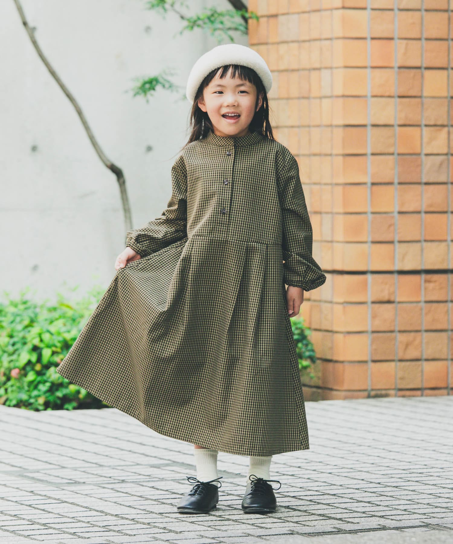 『親子リンク』『UR TECH』チェック柄ワンピース(KIDS)