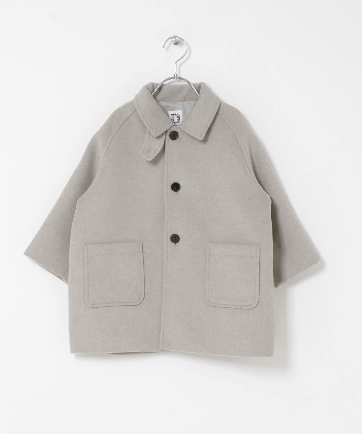 ステンカラーウール混コート(KIDS) L.GRAY 105(100-110)