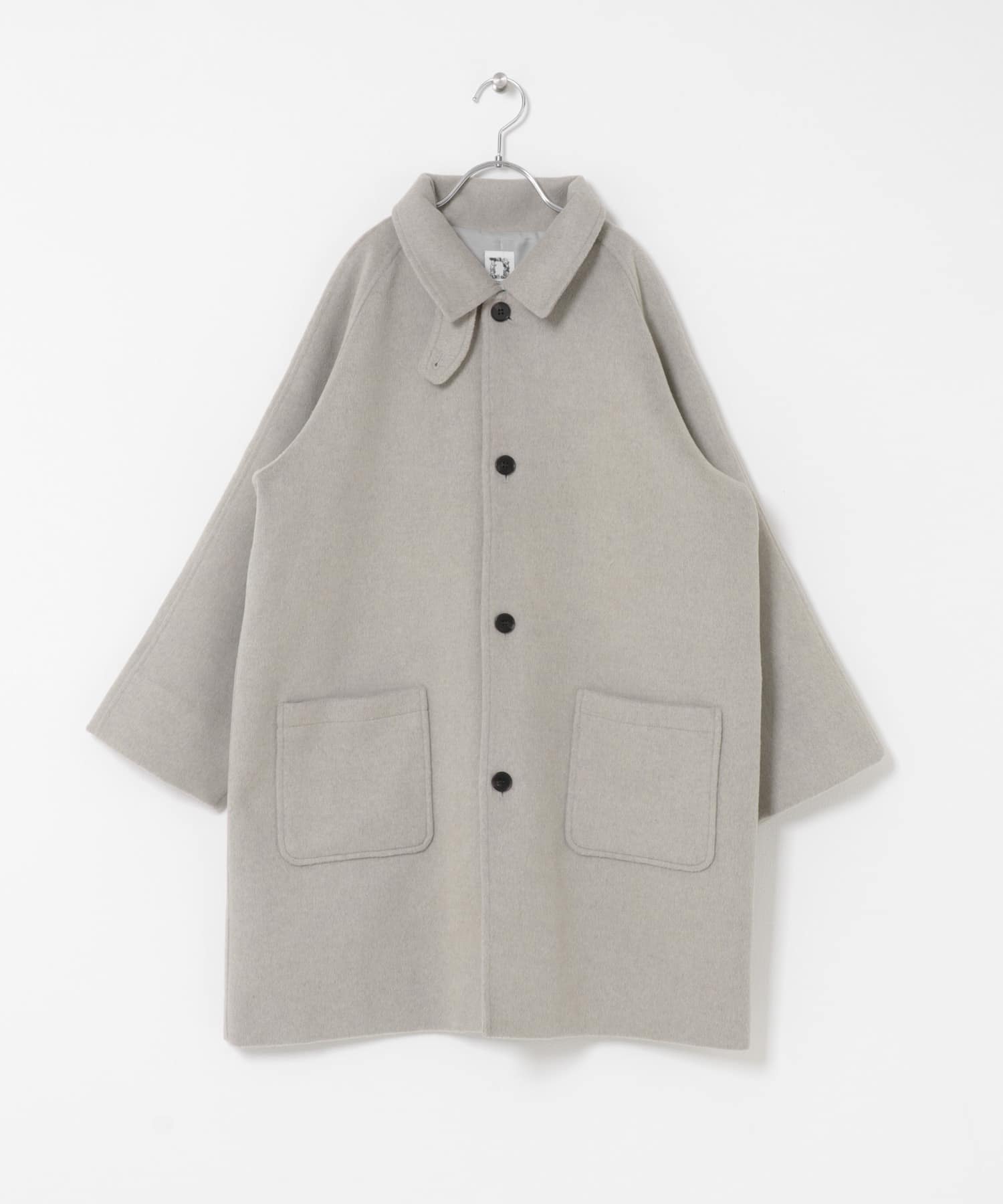 『WEB/一部店舗限定』ステンカラーウール混コート(KIDS) L.GRAY 150